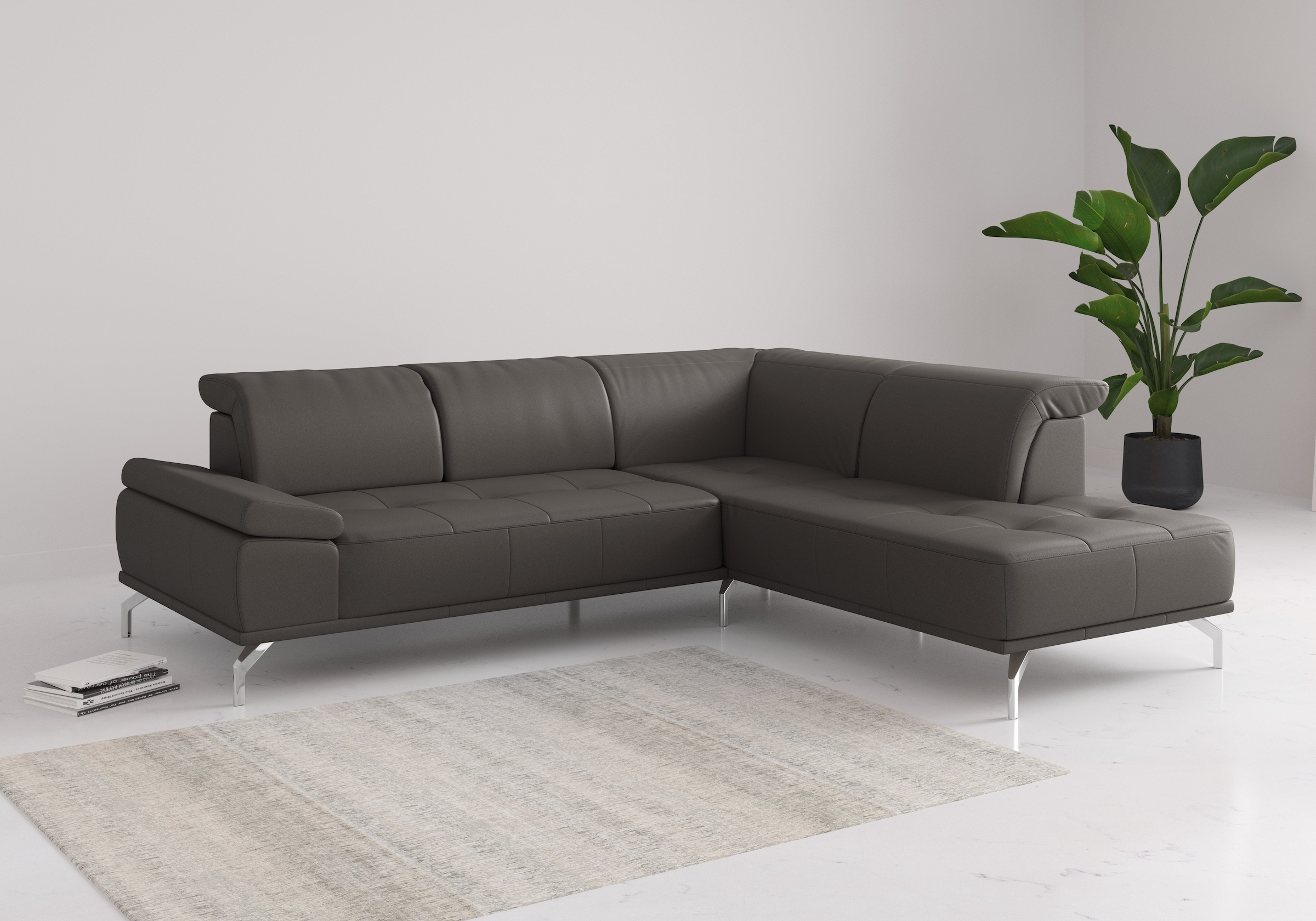Places of Style Ecksofa "Caluna", Inkl.Sitztiefenverstellung, wahlweise mit günstig online kaufen