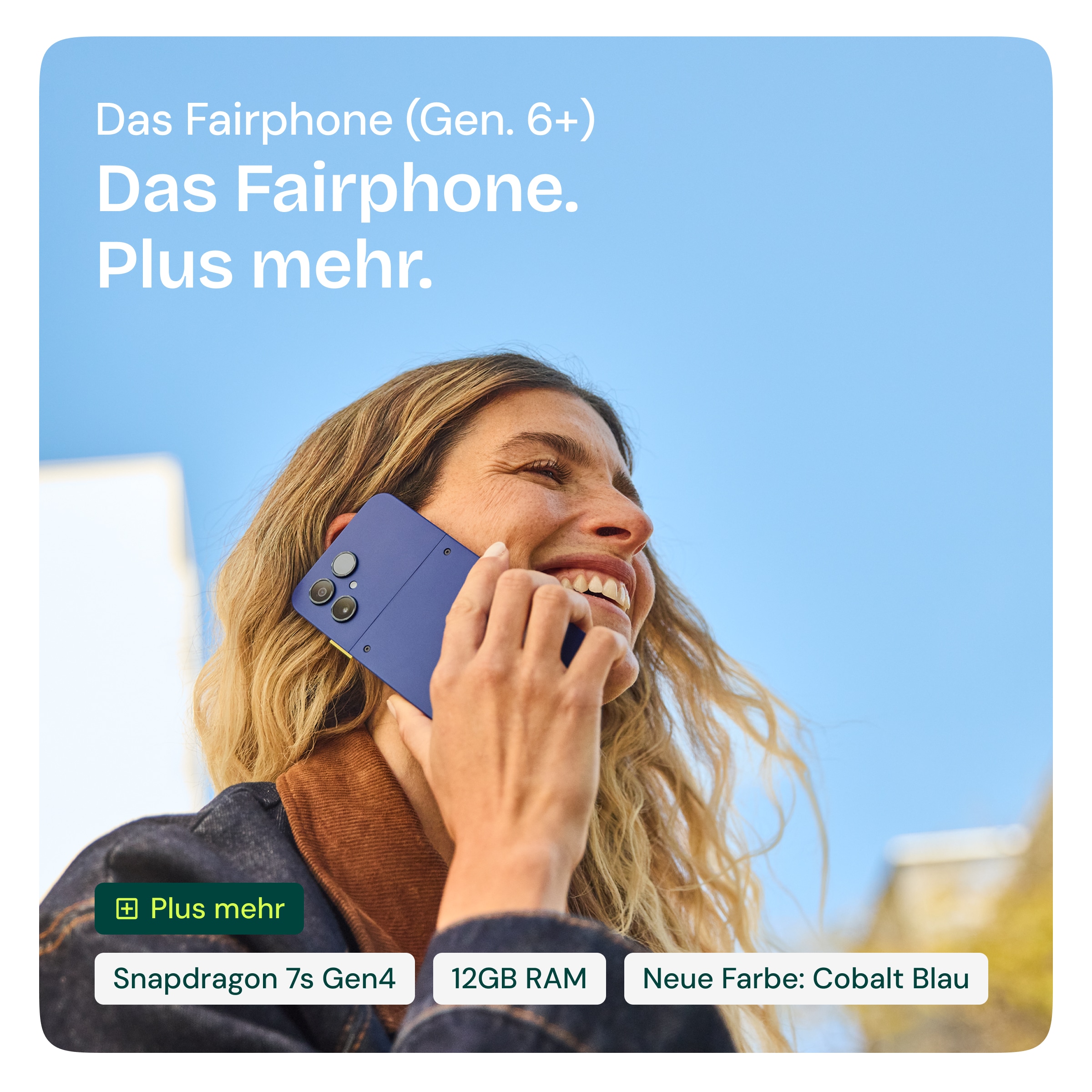 Fairphone Smartphone »Das Fairphone Gen. 6+ 12GB/256GB« cobalt blue