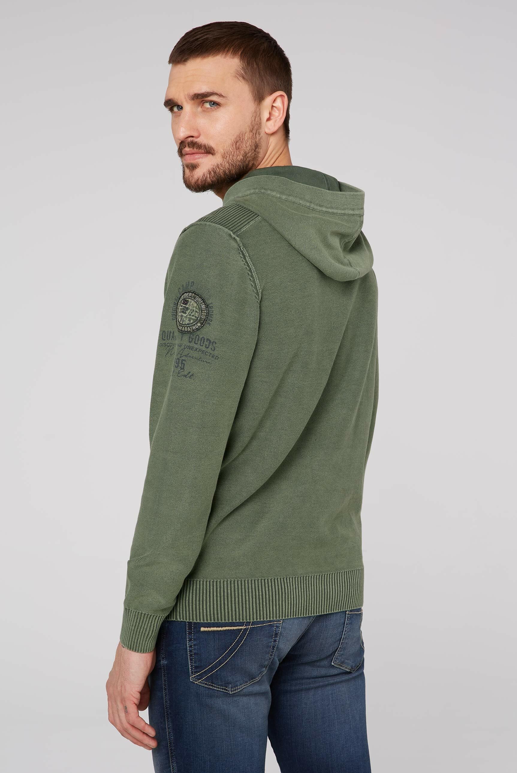 CAMP DAVID Kapuzenpullover, in Linksstrick