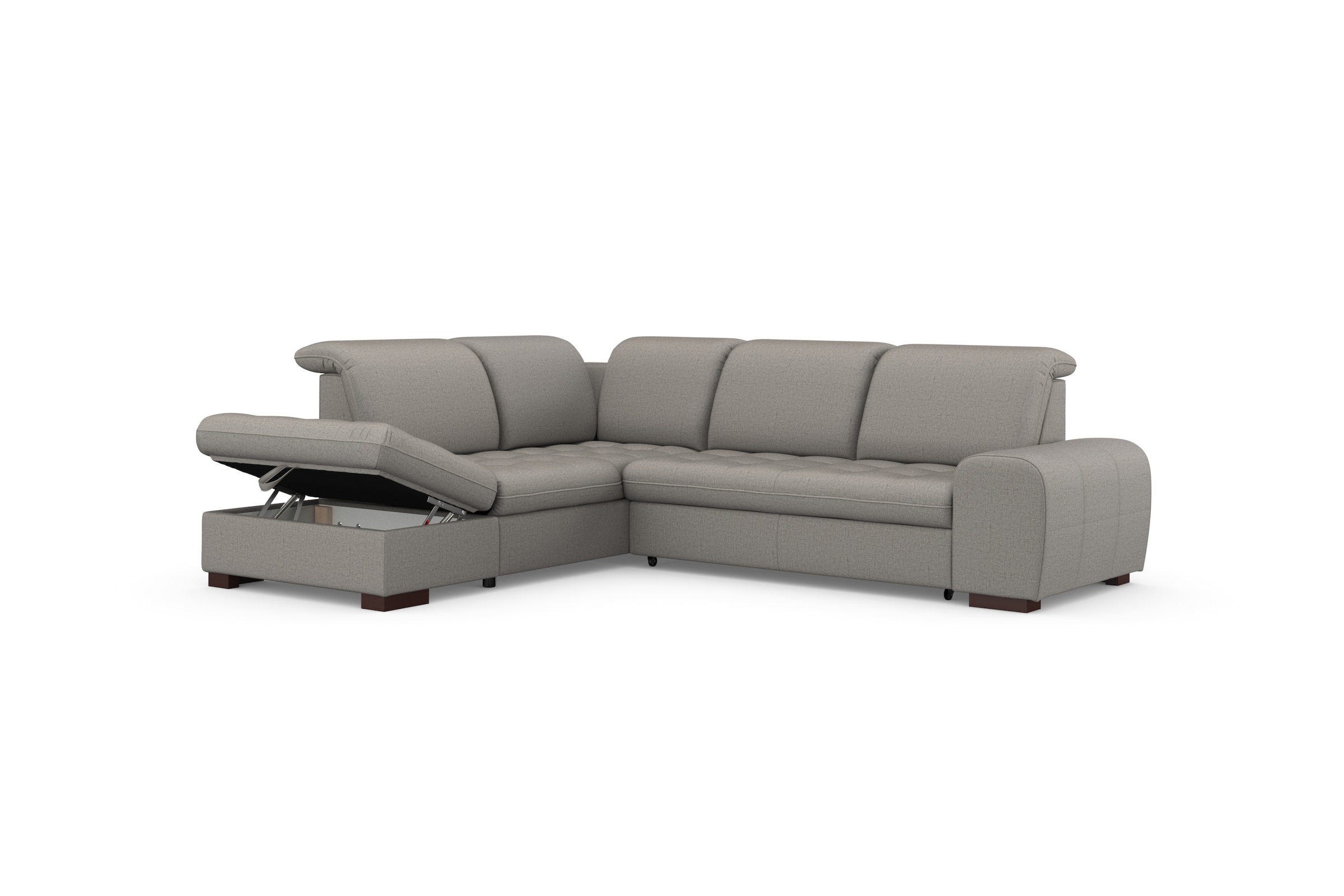 sit&more Ecksofa »Luxor L-Form«, wahlweise mit Bettfunktion, Stauraum und Kopfteilverstellung