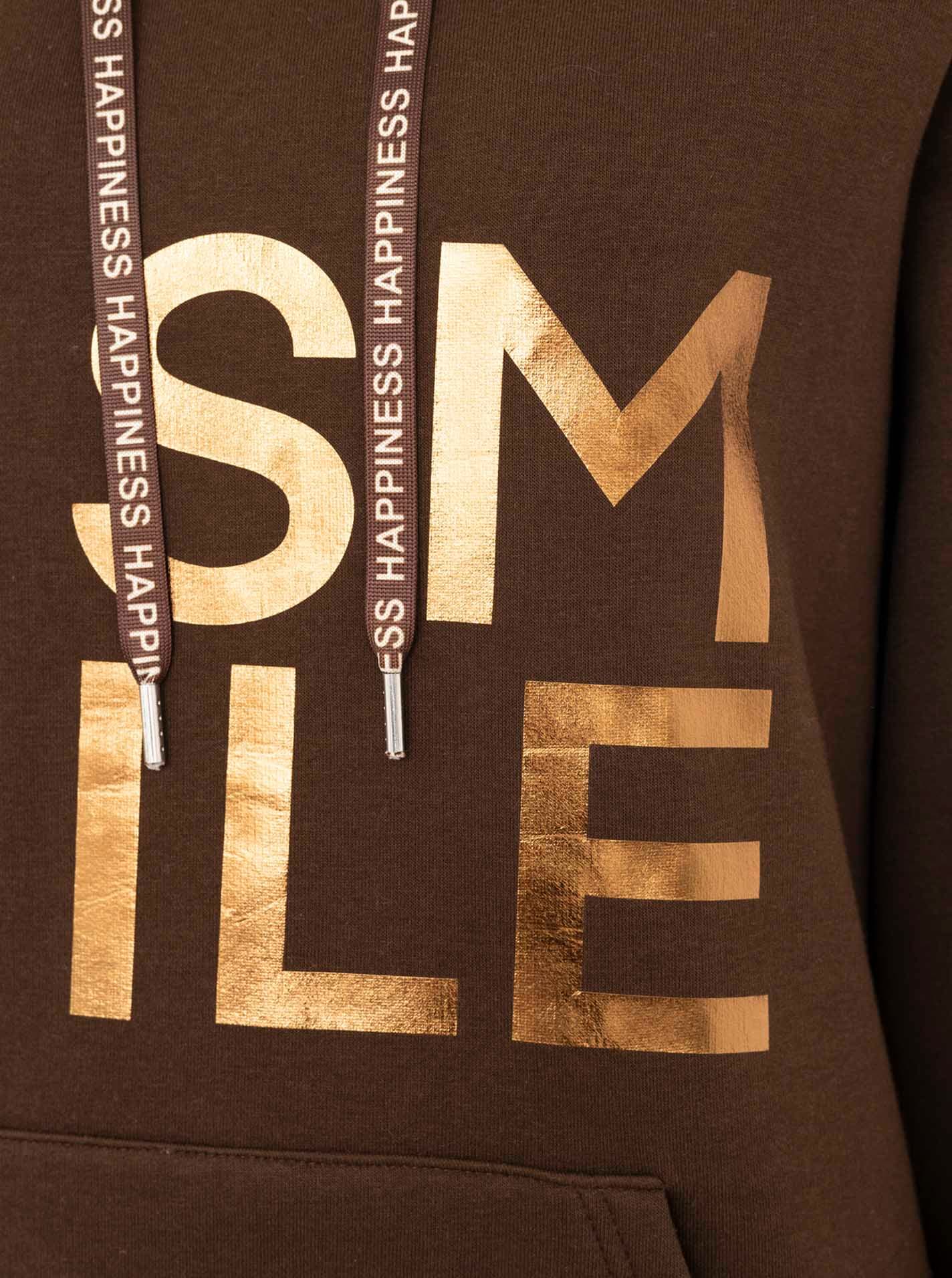 Zwillingsherz Hoodie »"Alissa Shiny"«, glänzender Print, Daumenloch, Kordel, gesticktes Herz am Ärmel
