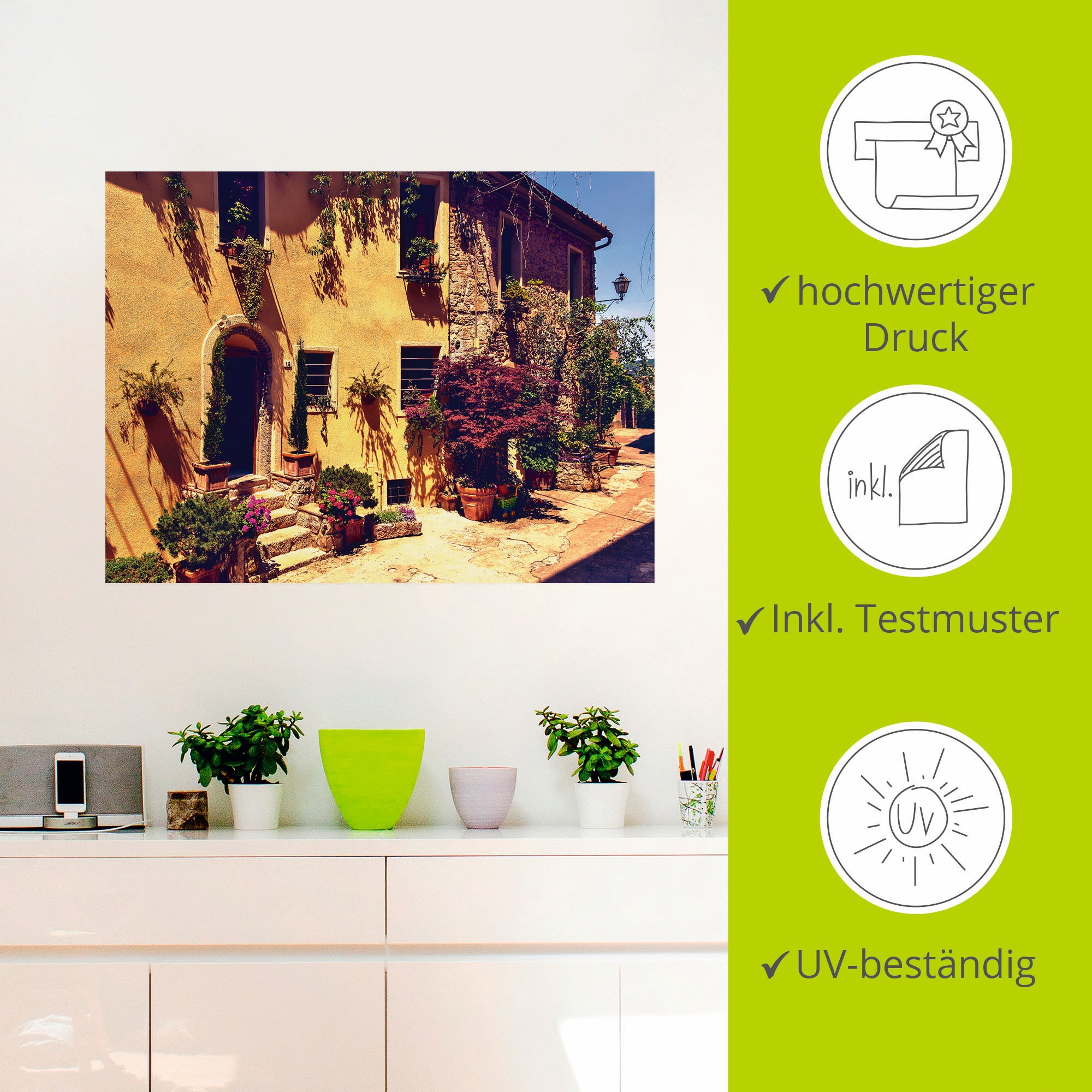 Artland Wandbild »Siena Toskana«, Europa, (1 St.), als Leinwandbild, Poster, Wandaufkleber in verschied. Größen
