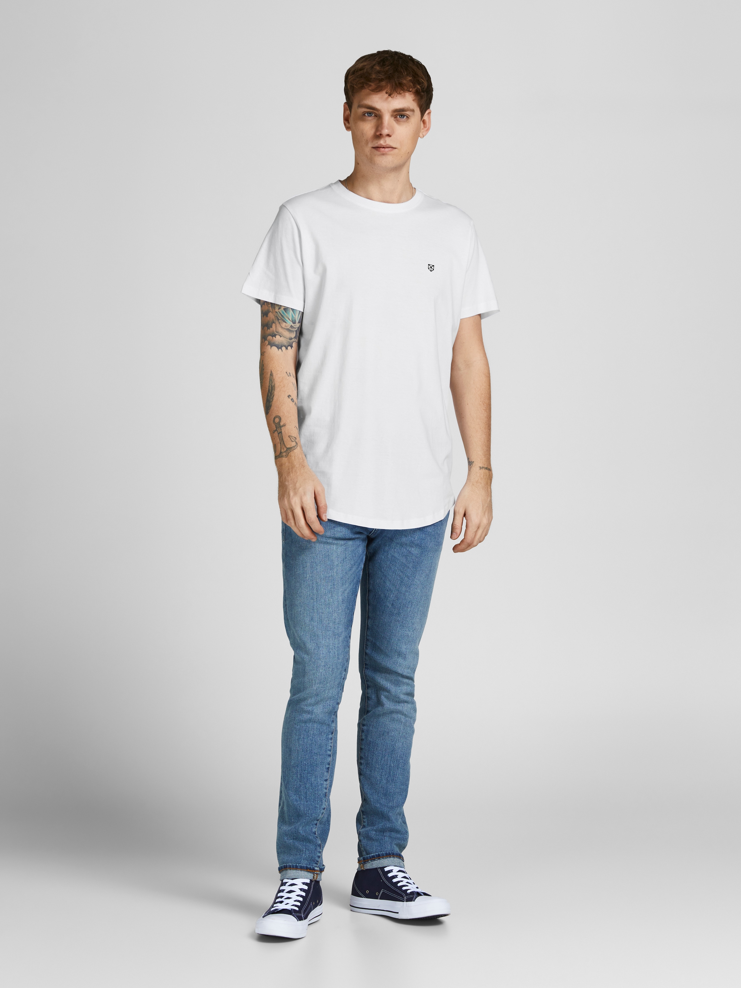 Jack & Jones Rundhalsshirt »JPRBLABRODY im 5er-Pack, mit Logodruck, Rundhals und atmungsaktiv« Packung, 5er-Pack, 5 Stk. Rundhals, normal, Baumwolle