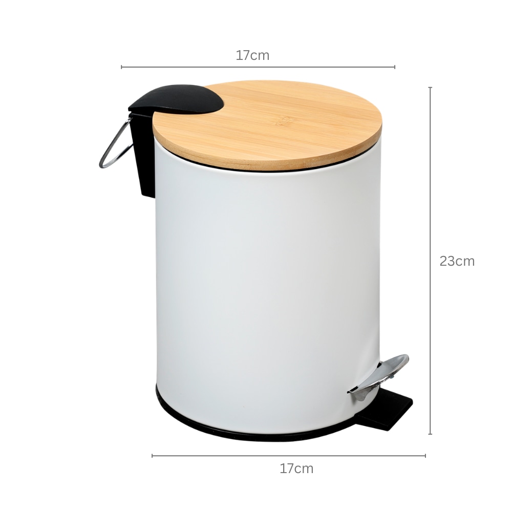 KESPER® Kosmetikeimer »Mülleimer Bambus, FSC® zertifiziert, 3l« inkl. Inneneimer, Deckel mit Soft-Close