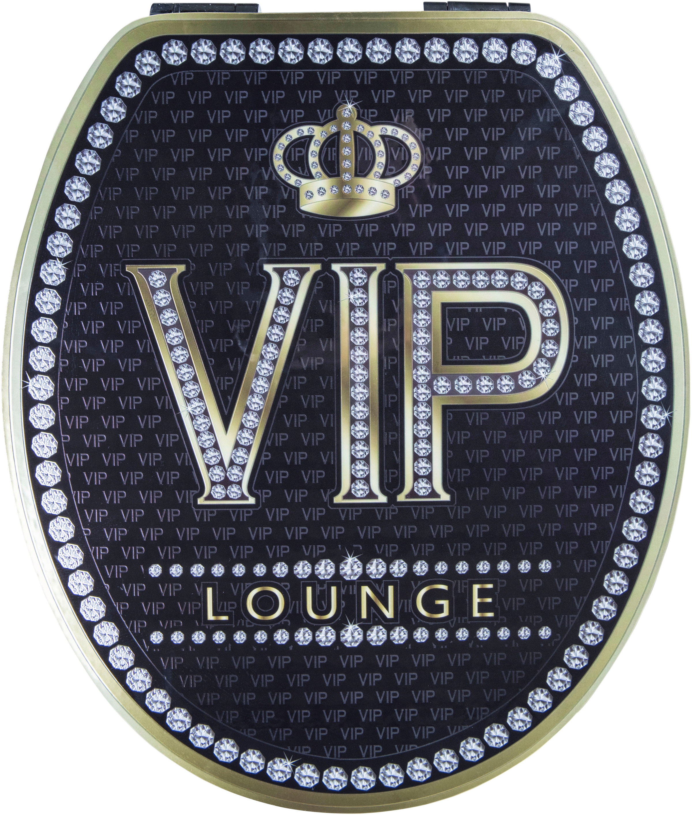 CORNAT WC-Sitz »3D-Chrom Optik - Hochwertiger Holzkern - Absenkautomatik« Bequeme Montage von oben - Komfortables Sitzgefühl / Toilettensitz bunt