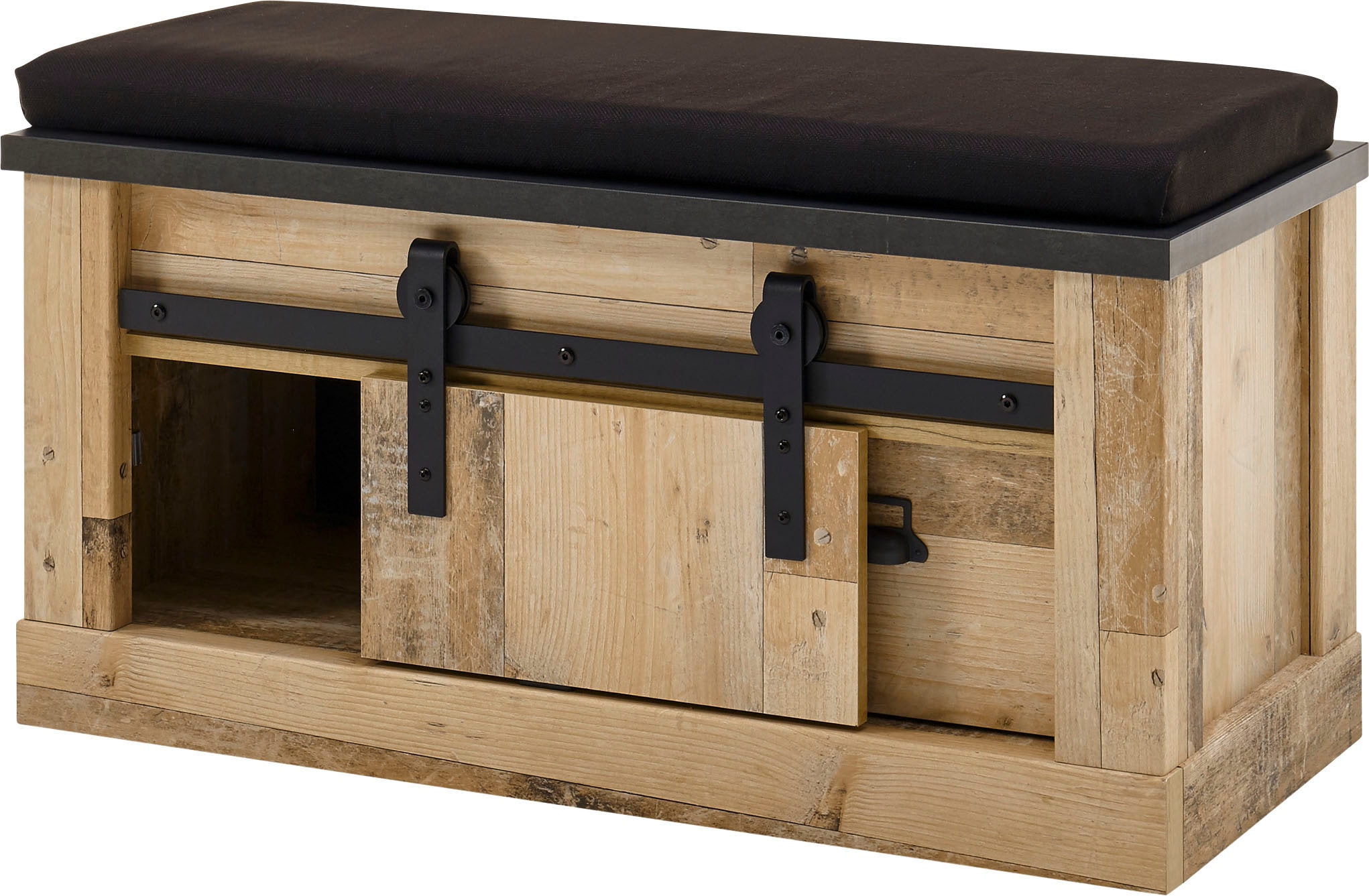 Home affaire Garderoben-Set »SHERWOOD«, (4 St.), mit Scheunentorbeschlag, Apothekergriffe aus Metall