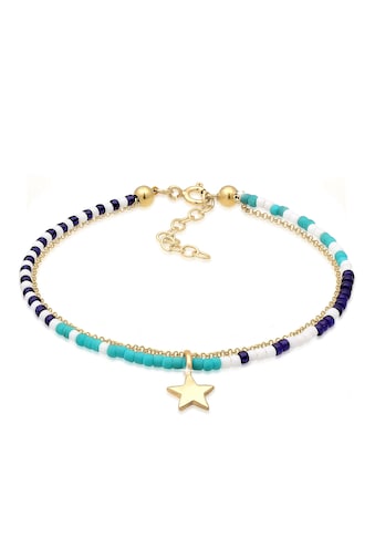 Elli Armband »Layer Stern Astro Beads Erbskette Bunt 925 Silber« kaufen