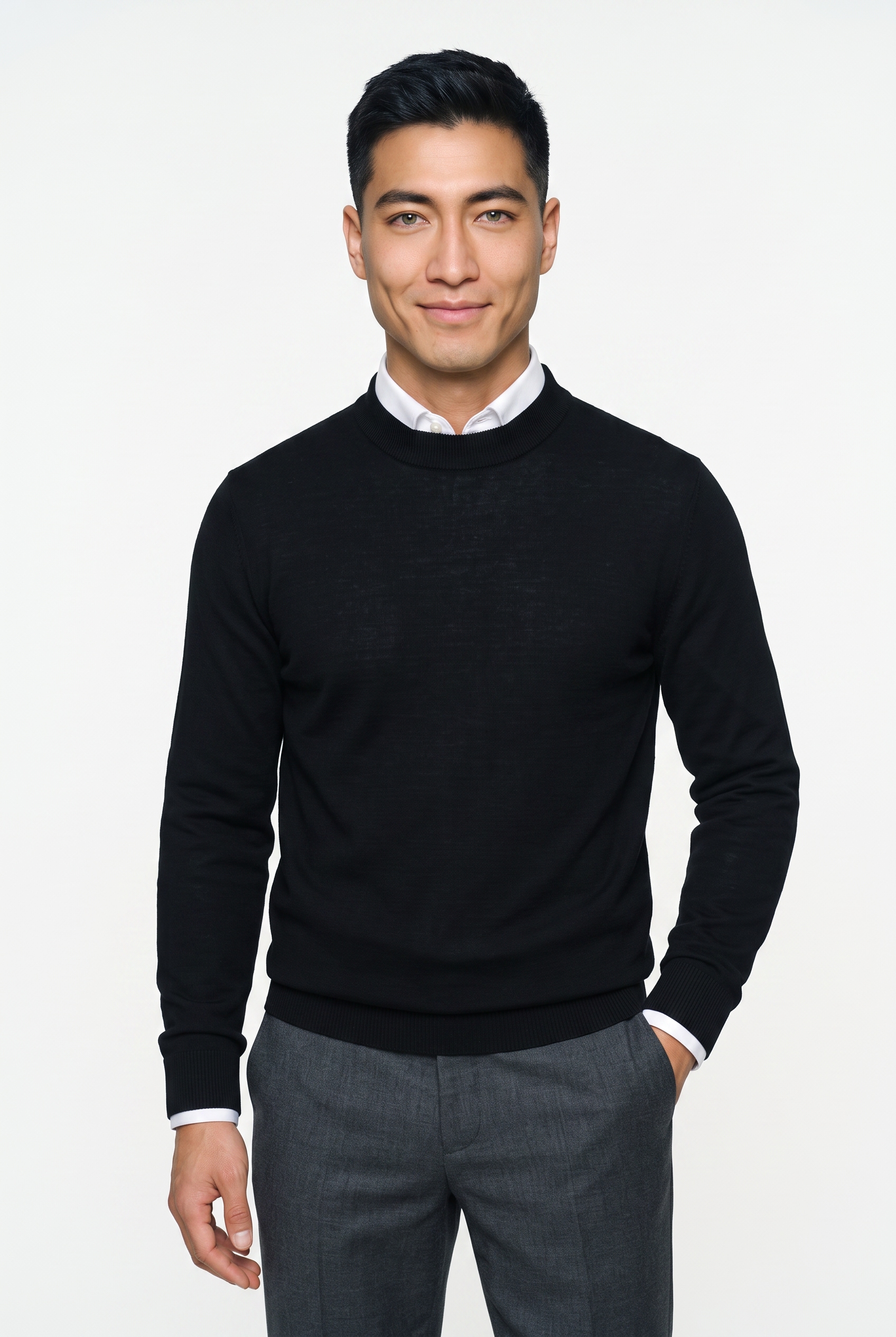JOOP! Strickpullover »Davide Schurwolle Premium Strick« aus edler Wolle