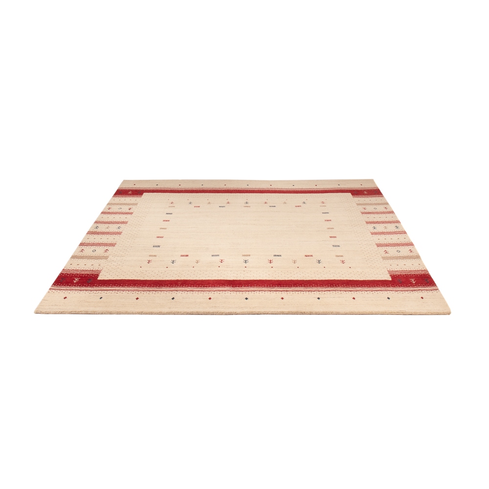 morgenland Wollteppich »Aurora Flair - Gabbeh Teppich - Loribaft Softy«, quadratisch, 1,2 mm Höhe, Sehr weicher Flor