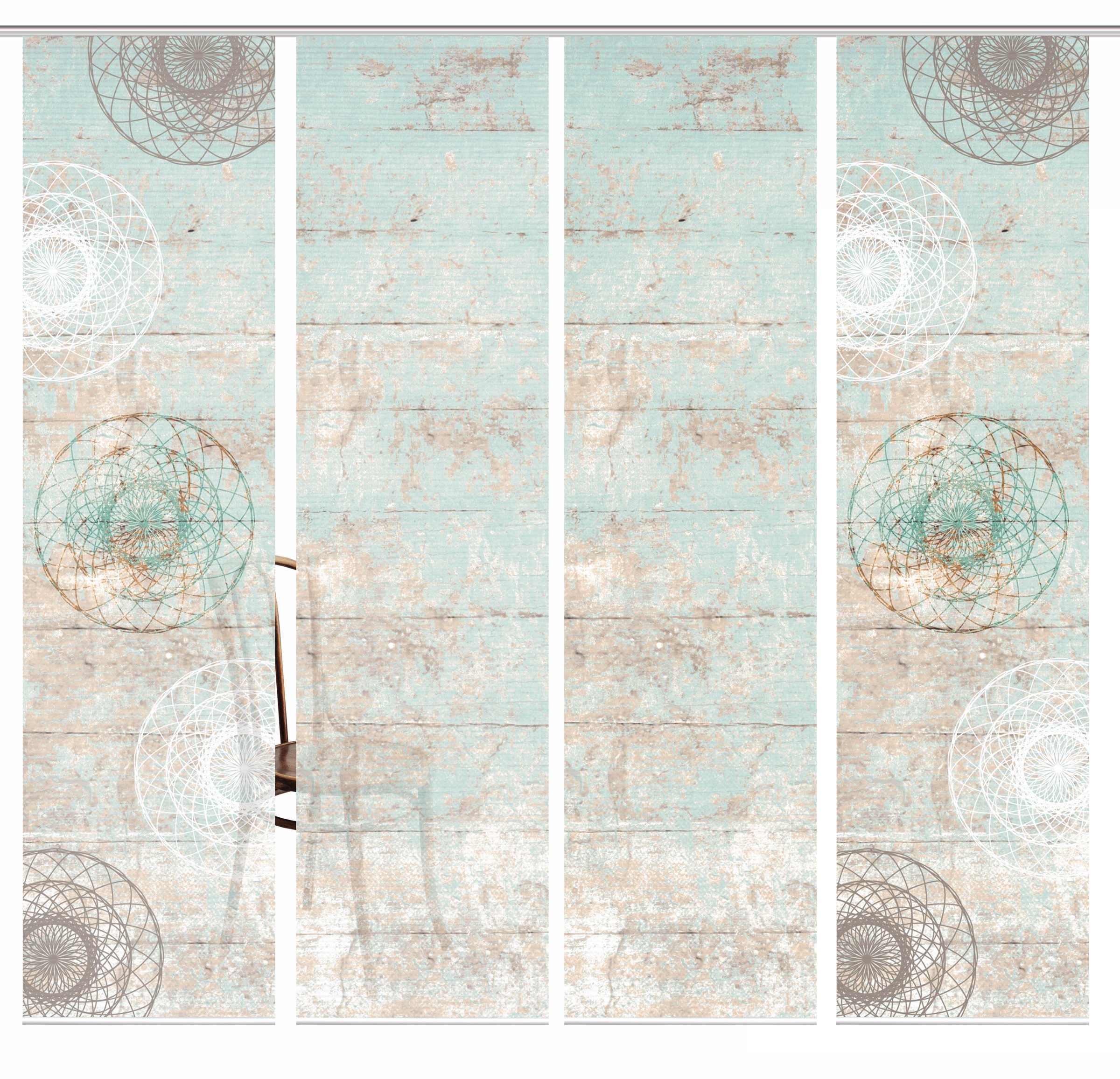 HOME in green Schiebegardine »MANDRIGA« Paneelwagen 4 Stk. tlg. SET DIGITAL günstig online kaufen