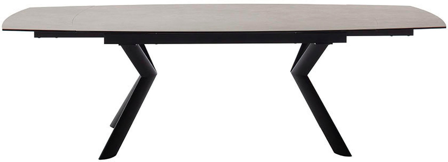 MCA furniture Esstisch »OSSANA Vierfußtisch 180-260 cm«, (Einzelstück), Keramik,Metall,Stirnauszug,ausziehbar,Tischplatte 13 mm,8-10 Personen