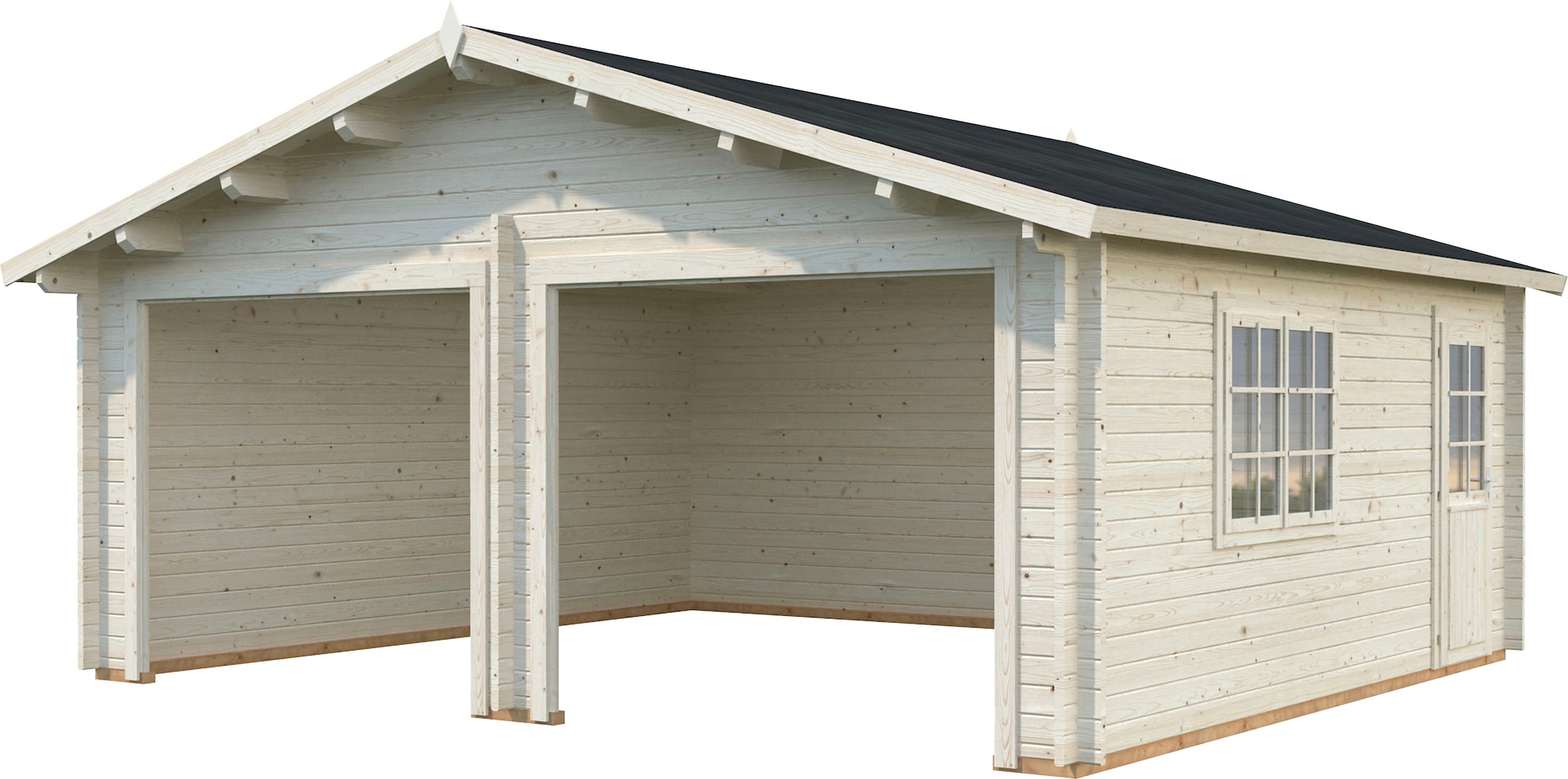 Palmako Garage »Roger«, BxTxH: 629x565x310 cm, ohne Tor, naturbelassen