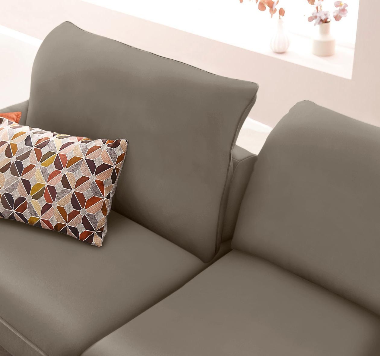 W.SCHILLIG Ecksofa »enjoy&MORE, Designsofa, elegant und bequem, L-Form«, Sitztiefenverstellung, Füße bronze pulverbeschichtet, Breite 294 cm