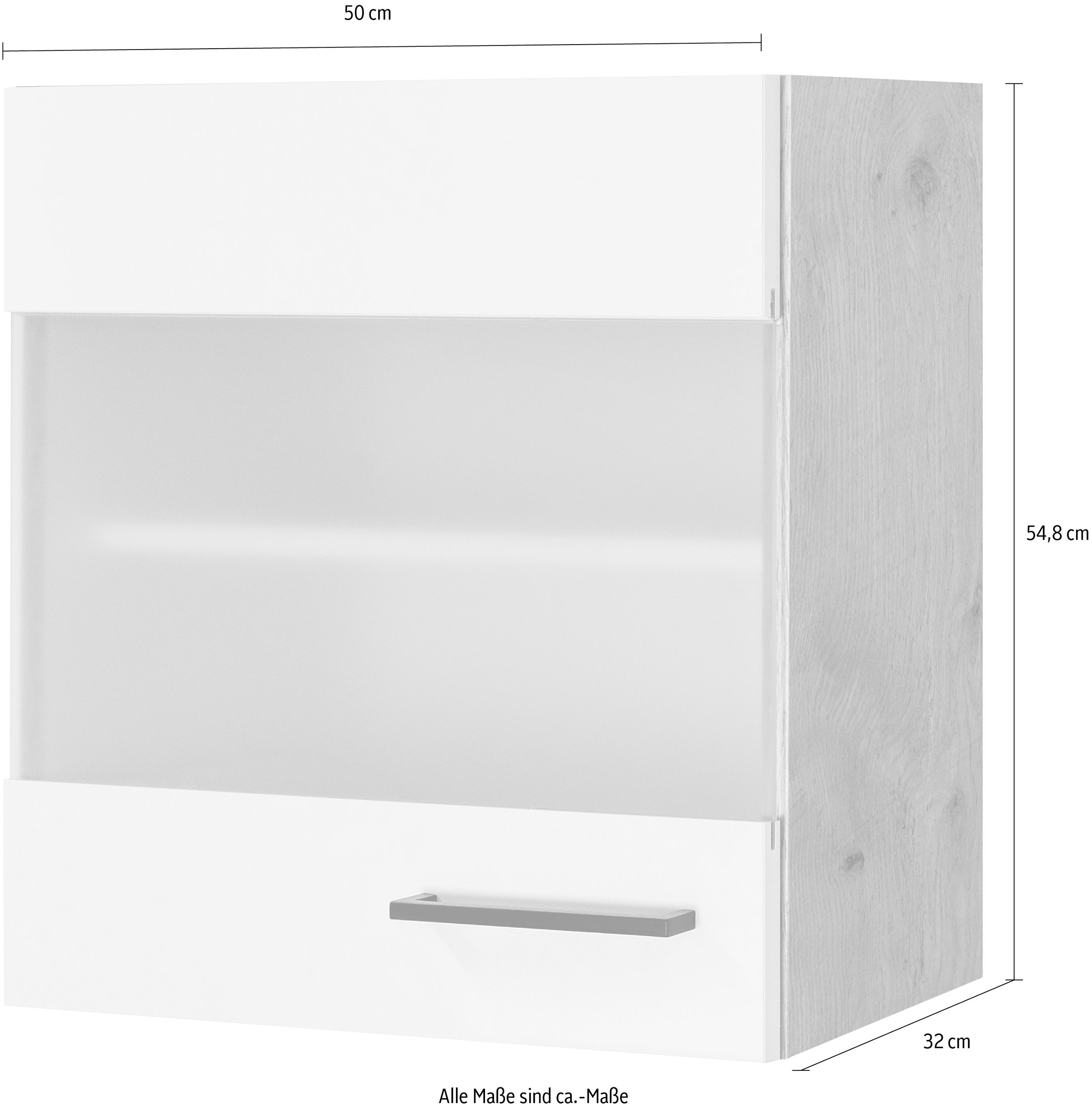 Flex-Well Glashängeschrank »Vintea«, (B mit auf x 32 Stollenglastüren Rechnung cm, T) H 50 x 54,8 bestellen x x