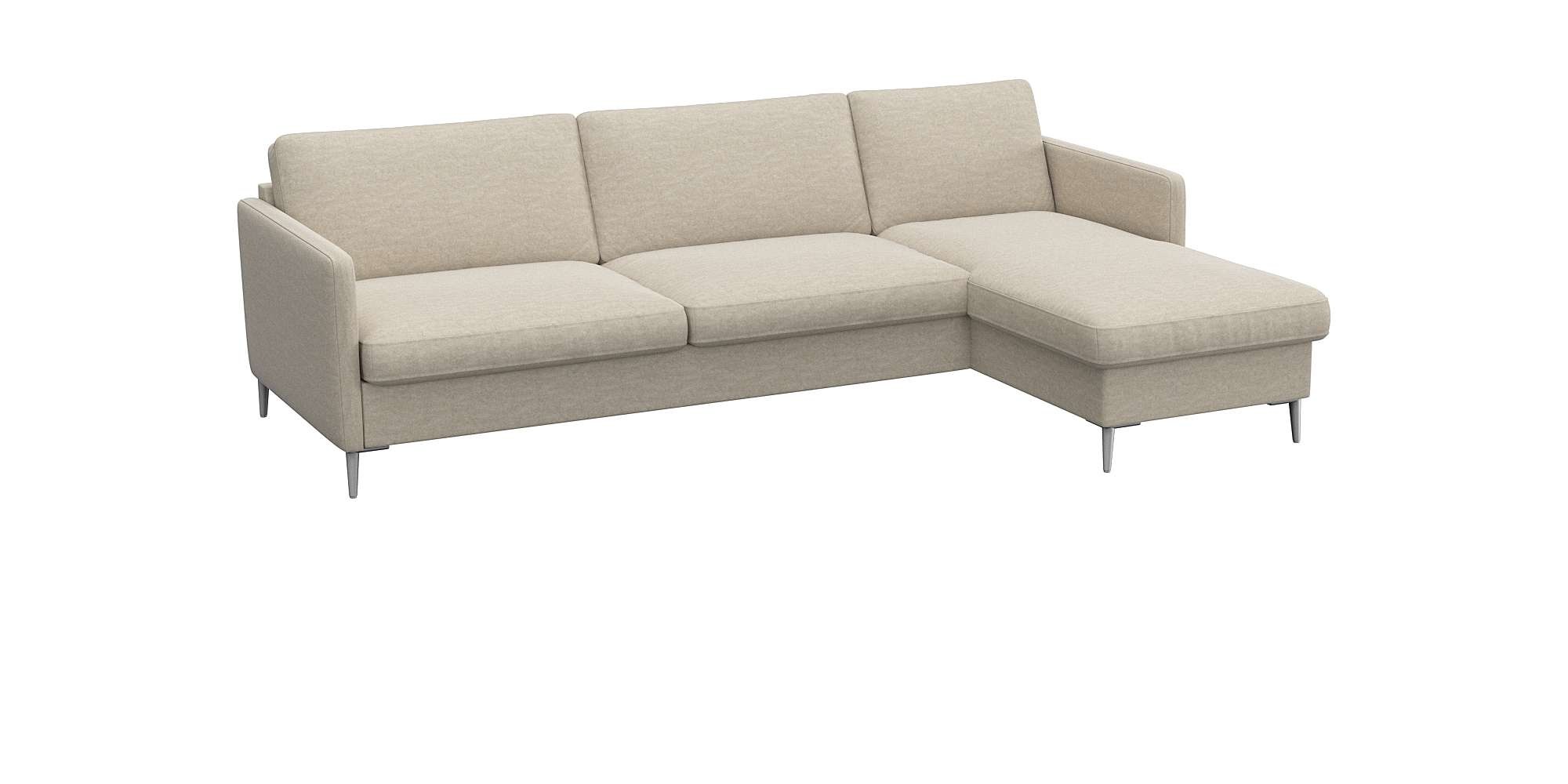 FLEXLUX Ecksofa "Fiore, super Sitzkomfort durch Kaltschaum im Sitz, L-Form" günstig online kaufen