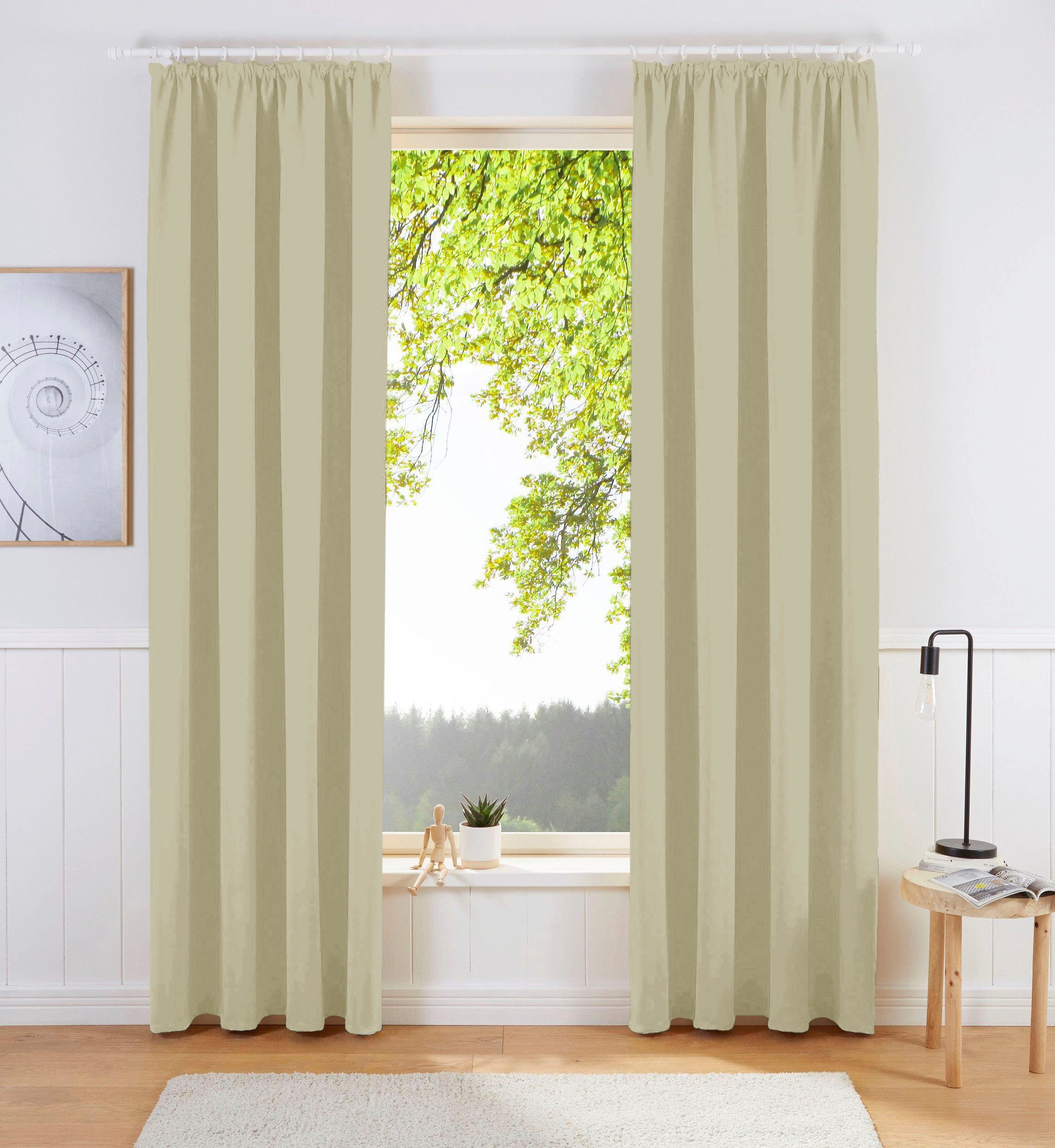 my home Gardine »SOLA«, (1 St.), Breite:130 cm oder 270 cm,1 Schal, einfarbig, Verdunkelung, Überbreite