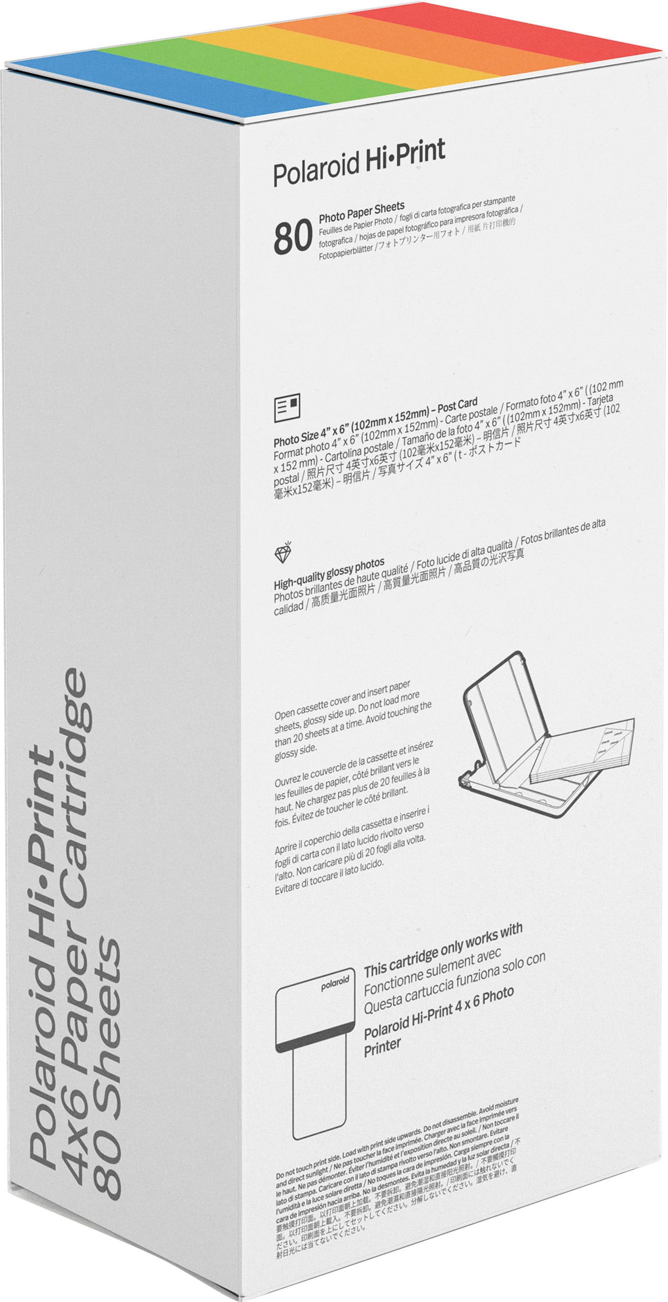 Polaroid Fotopapier »Hi-Print 4×6 Papierkassette - 80 Blatt«, 10 x 15 cm