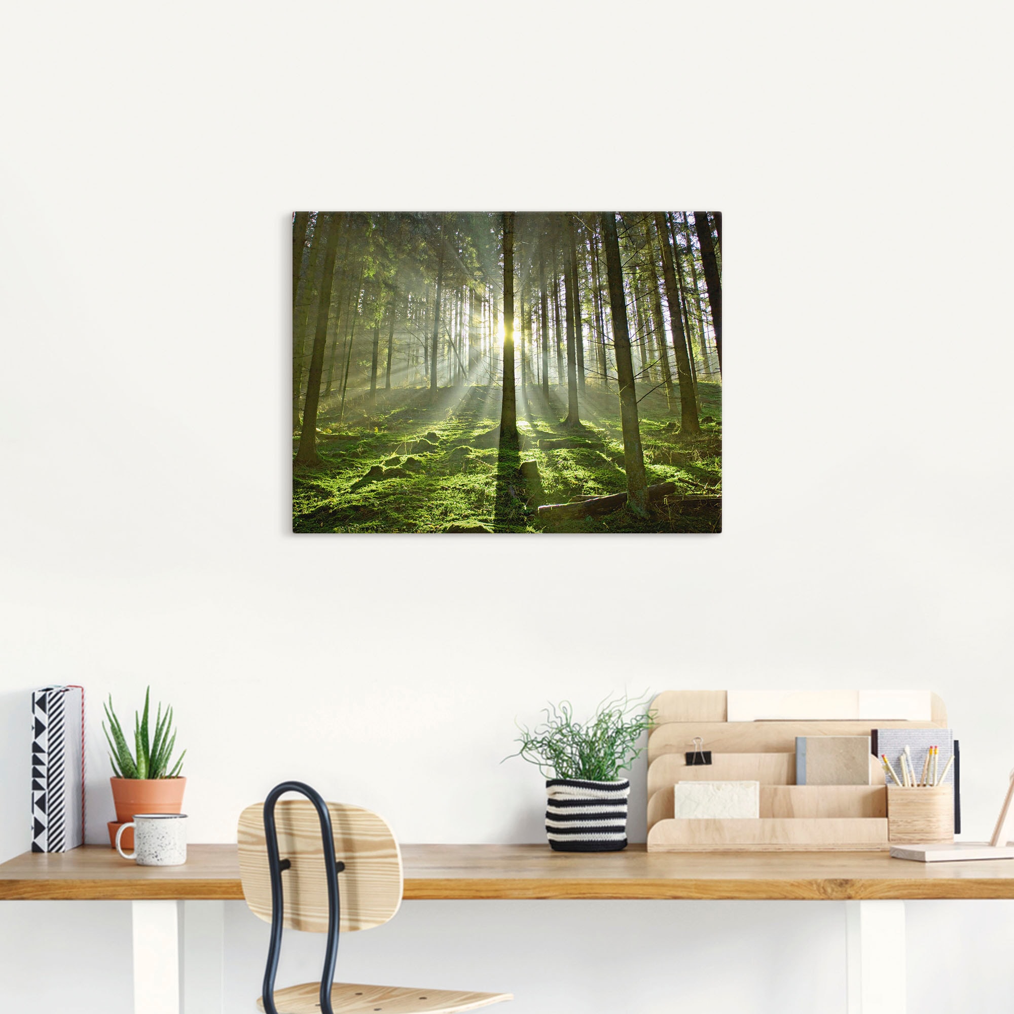 Artland Wandbild »Wald im Gegenlicht«, Wald, (1 St.), als Leinwandbild, Pos günstig online kaufen