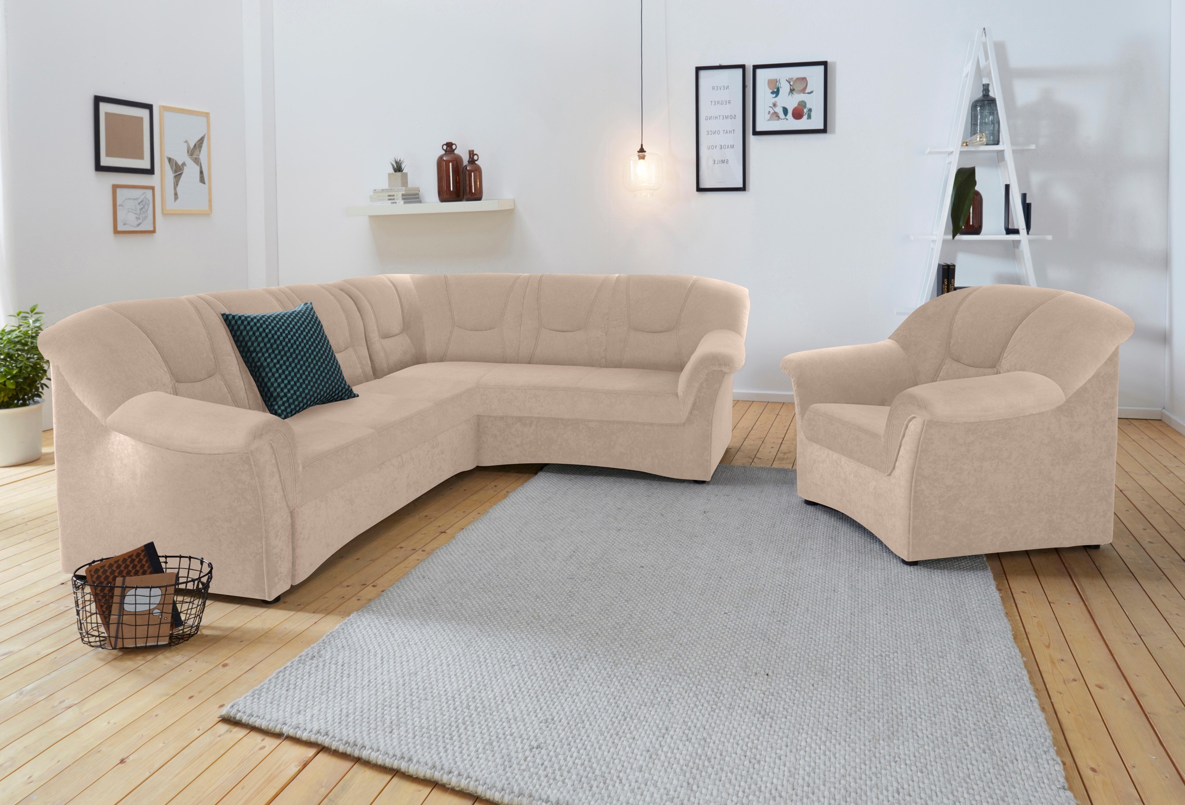 DOMO collection Ecksofa »Sarafina zeitlos und komfortabel, optional mit Fed günstig online kaufen