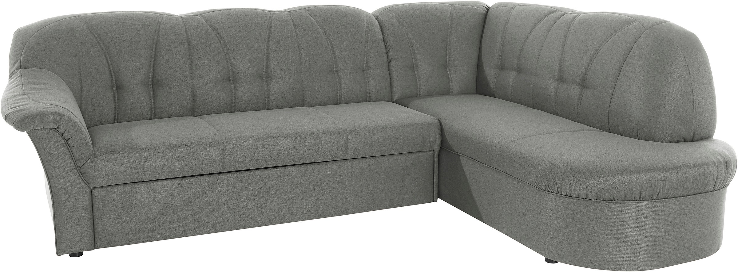 DOMO collection Ecksofa »Pegnitz, elegante Rückensteppung, zeitlose Formensprache, L-Form«, wahlweise mit Bettfunktion