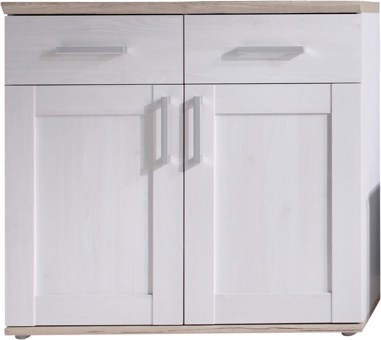 HBZ Schuhschrank »Romance im Landhausstil, BxHxT 96x91x39 cm«, (1 St.), Schuhkommode mit 2 Türen, 2 Schubkästen, 2 Einlegeböden