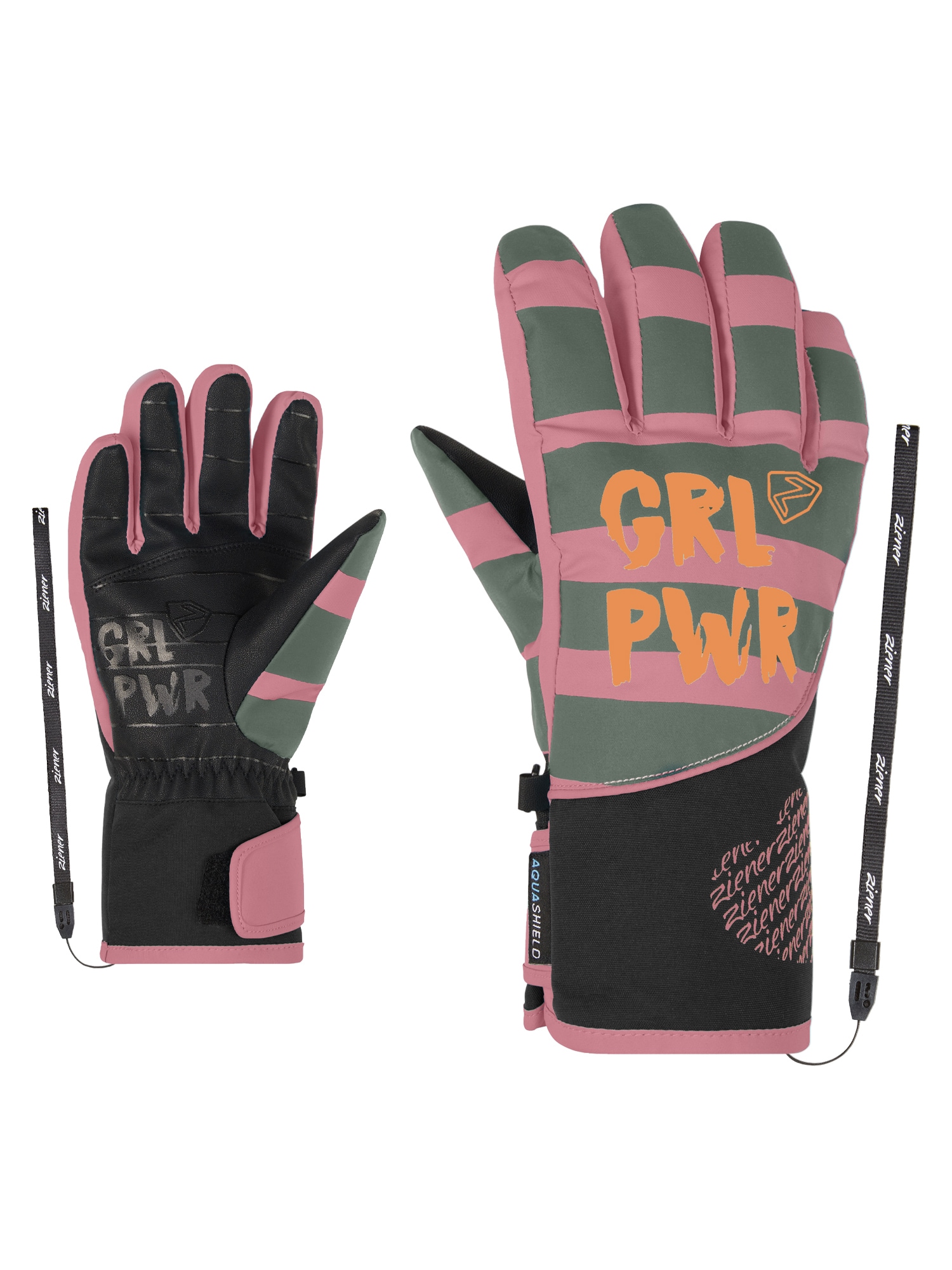 ZIENER Skihandschuhe »LIWA AS PR« rosa 3,5 wasser- und winddicht durch ZIENER AQUASHIELD Membrane