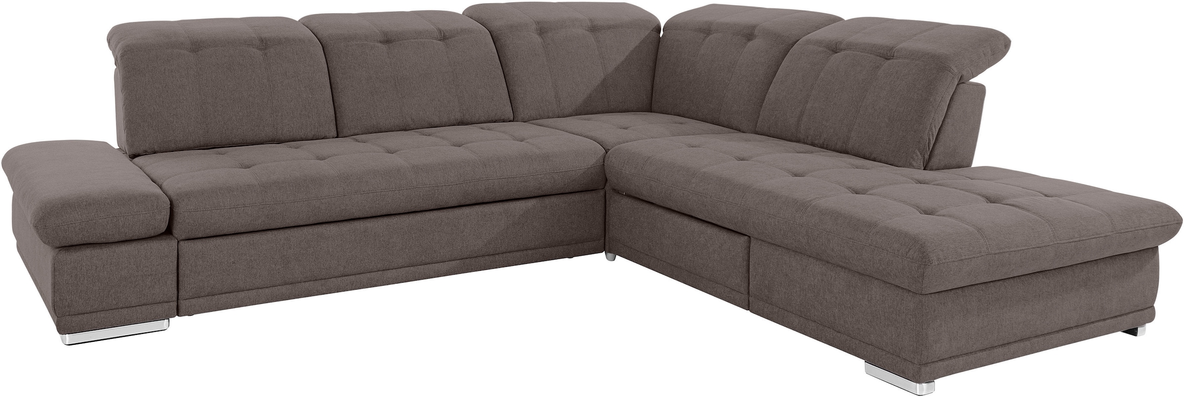 COTTA Ecksofa »Holiday L-Form mit Sitztiefen-, Armteil- und Kopfteilverstellung«, wahlweise mit Bettfunktion & Bettkasten