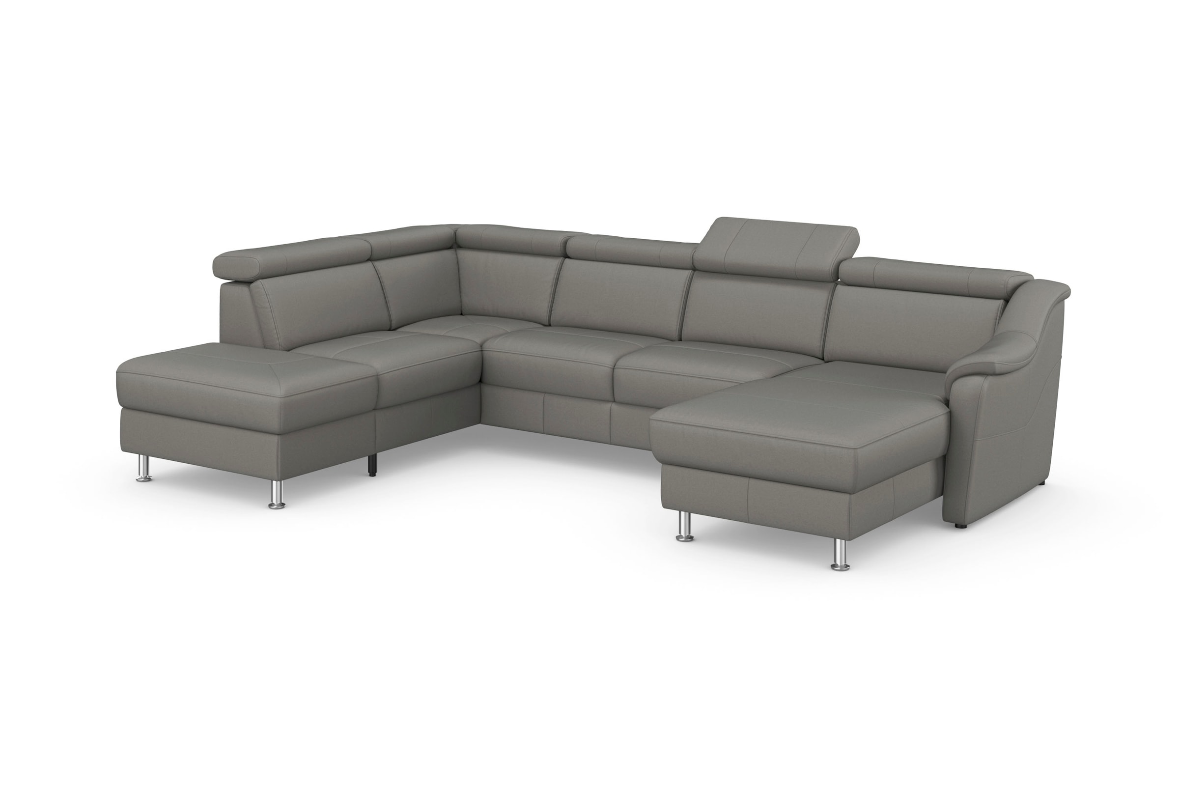 sit&more Wohnlandschaft »Freetown U-Form«, Kopfteilverstellung und Federkern, wahlweise mit Bettfunktion