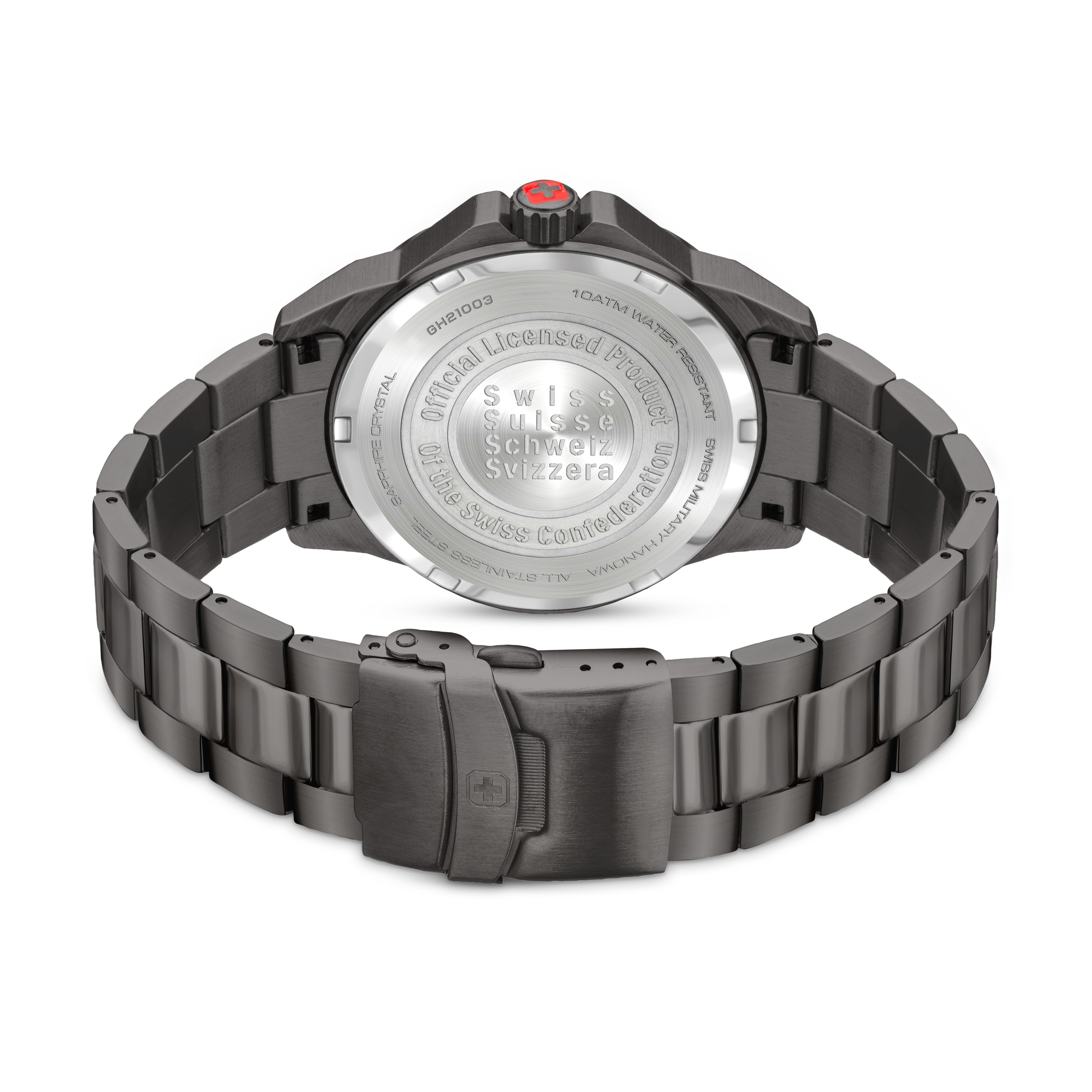 Swiss Military Hanowa Quarzuhr »Puma« Armbanduhr, Herrenuhr, Swiss Made, Edelstahlarmband, analog, Tag
