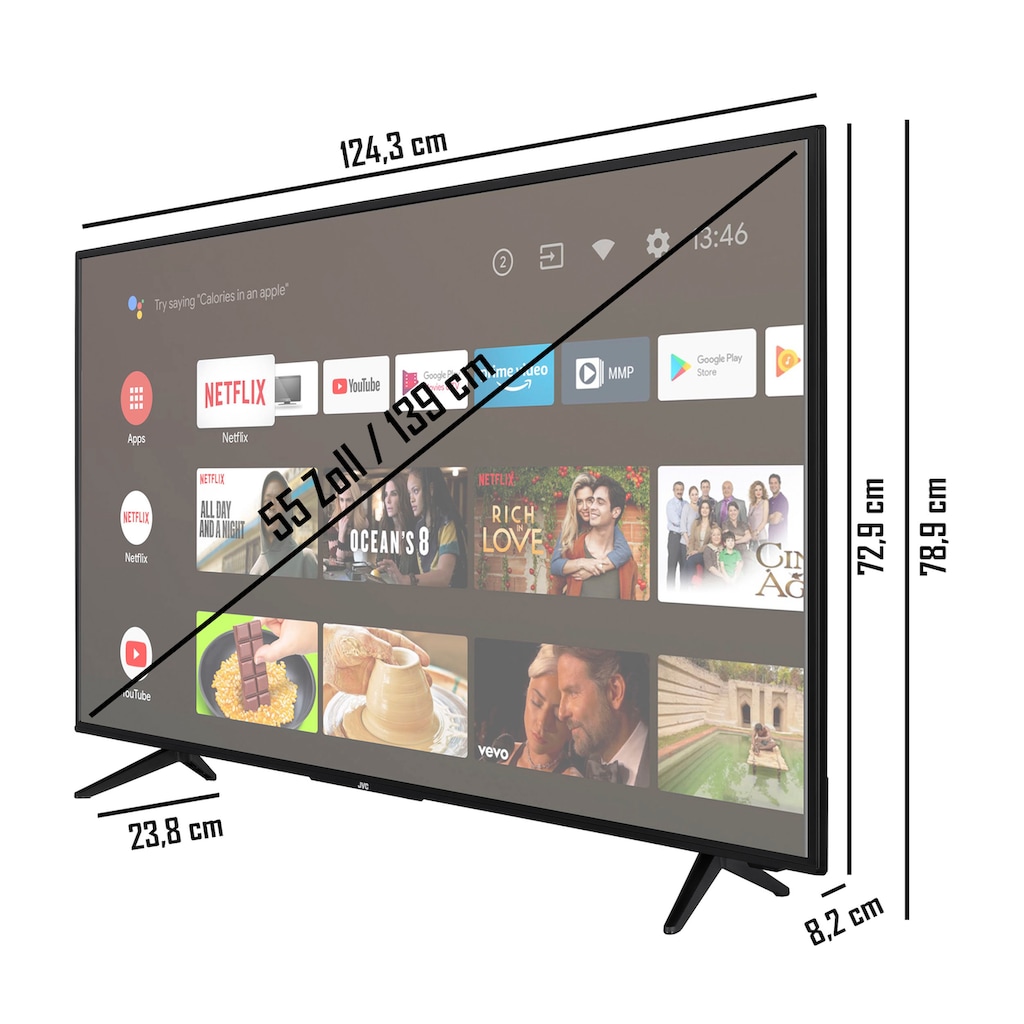 JVC LED-Fernseher »LT-43VA3055«, 139 cm/55 Zoll, 4K Ultra HD, Android TV-Smart-TV