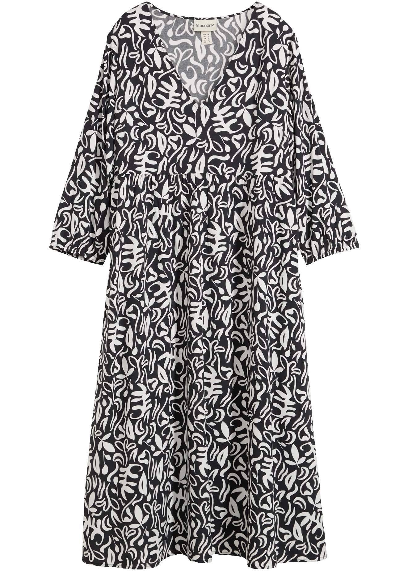 bonprix Midikleid aus Viskose, Midilänge, Regular Fit, mit Taschen