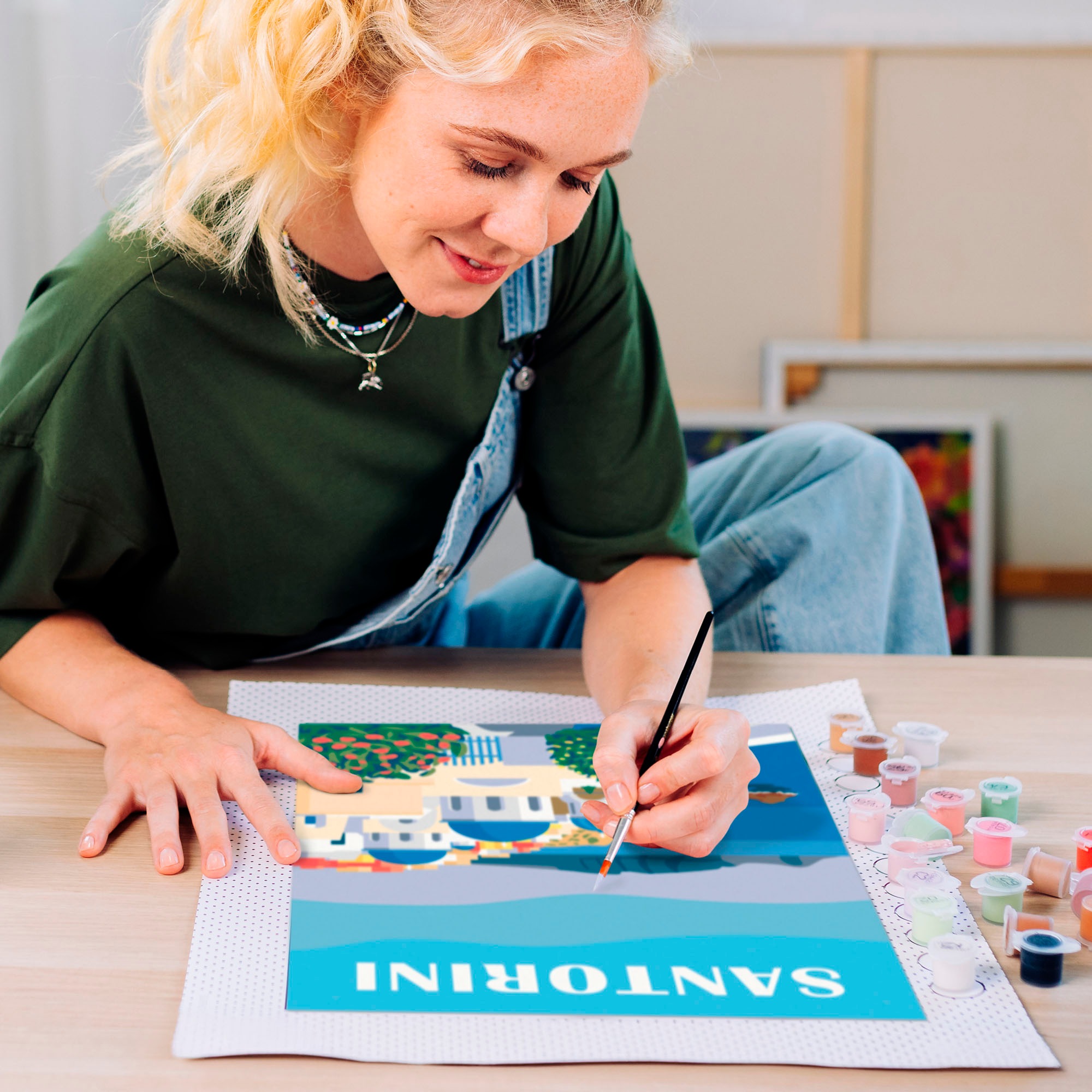 Ravensburger Malen nach Zahlen »CreArt, Leinwand Farbenfrohes Santorini« Made in Europe