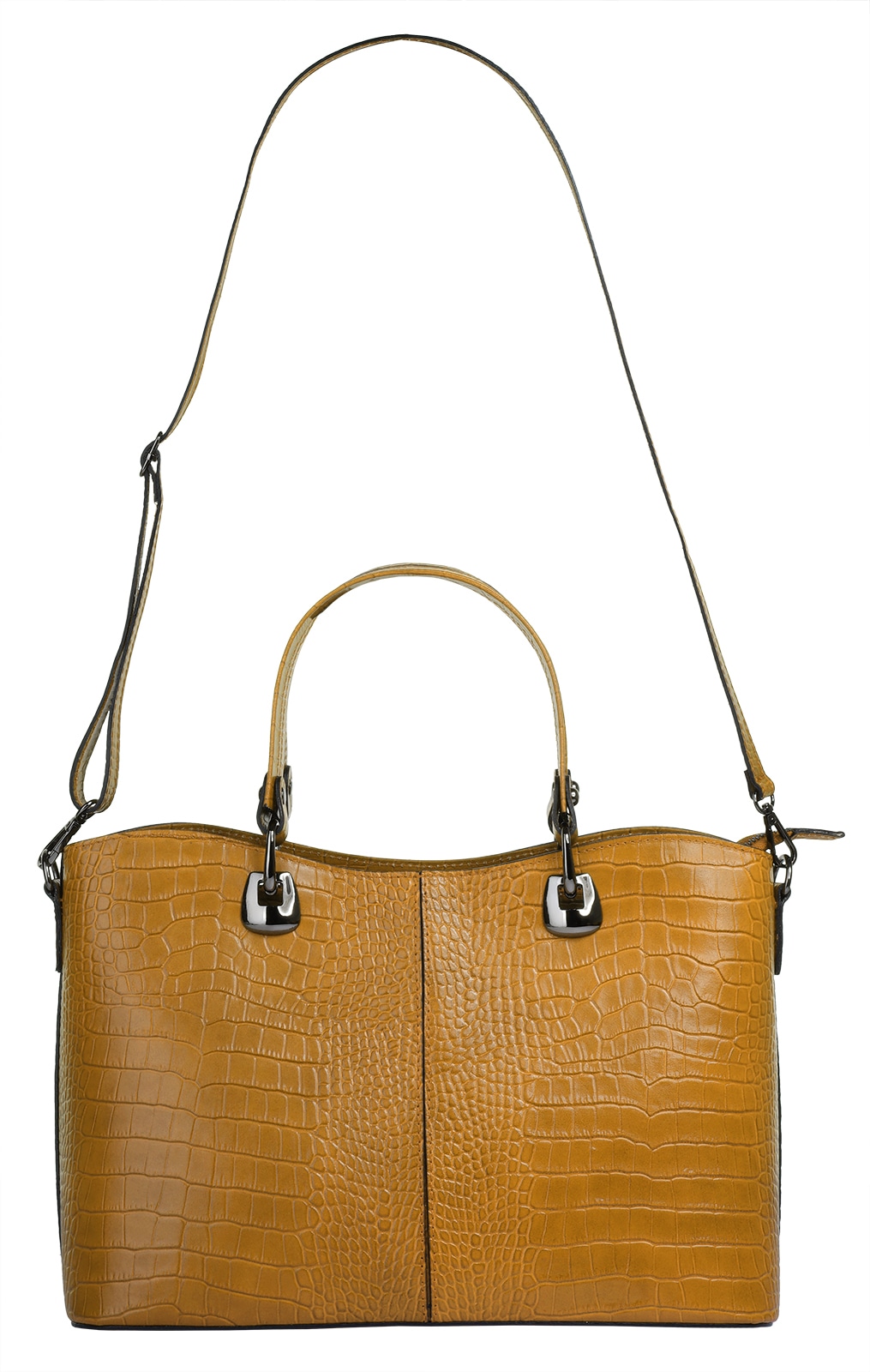 Cluty Henkeltasche, echt Leder, Made in Italy