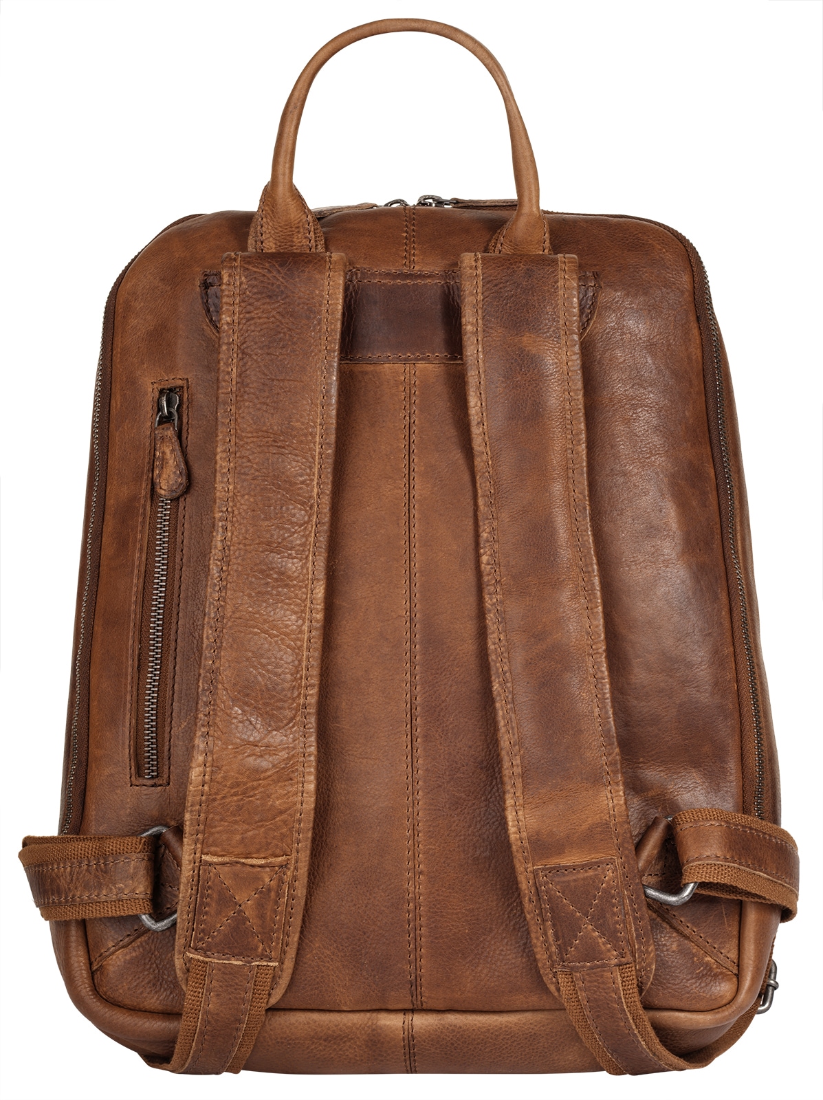 Piké Laptoprucksack, echt Leder, Made in Italy