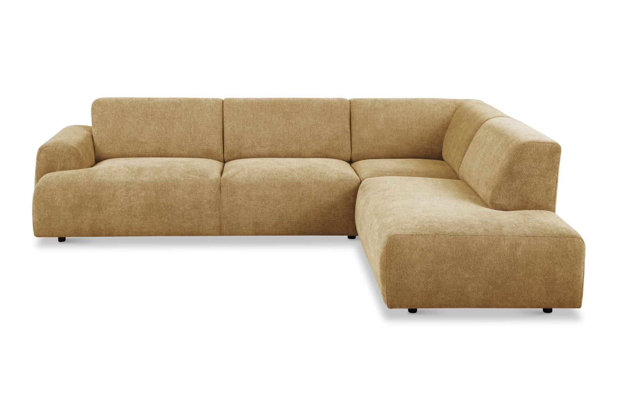 andas Ecksofa »Linkka, Breite 282 cm«, L-Form, in einem weichen Chenille-Stoff, mit Wellenunterfederung