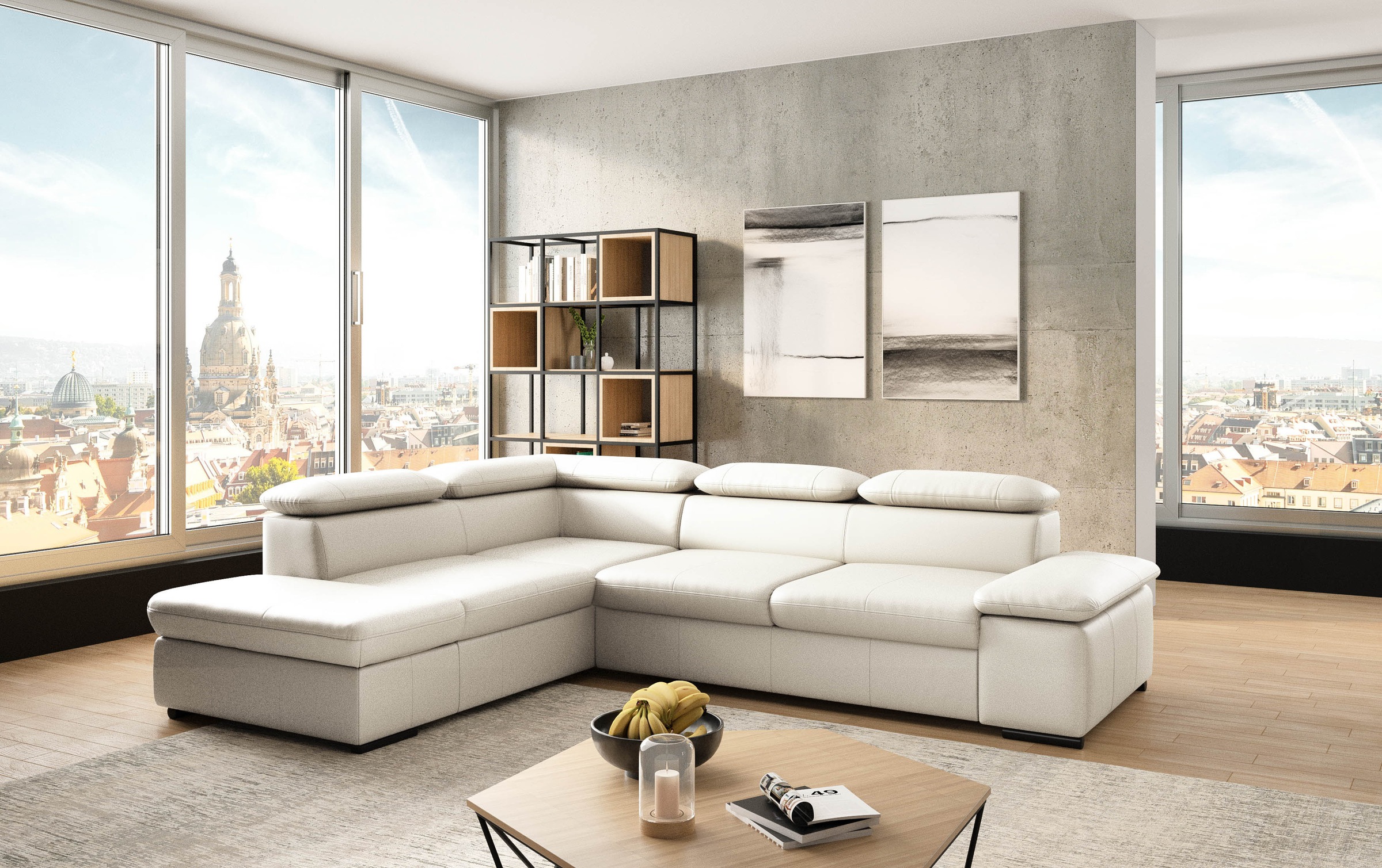 sit&more Ecksofa »Alcudia L-Form«, mit Armteilverstellung, optional Kopfteilverstellung und Bettfunktion
