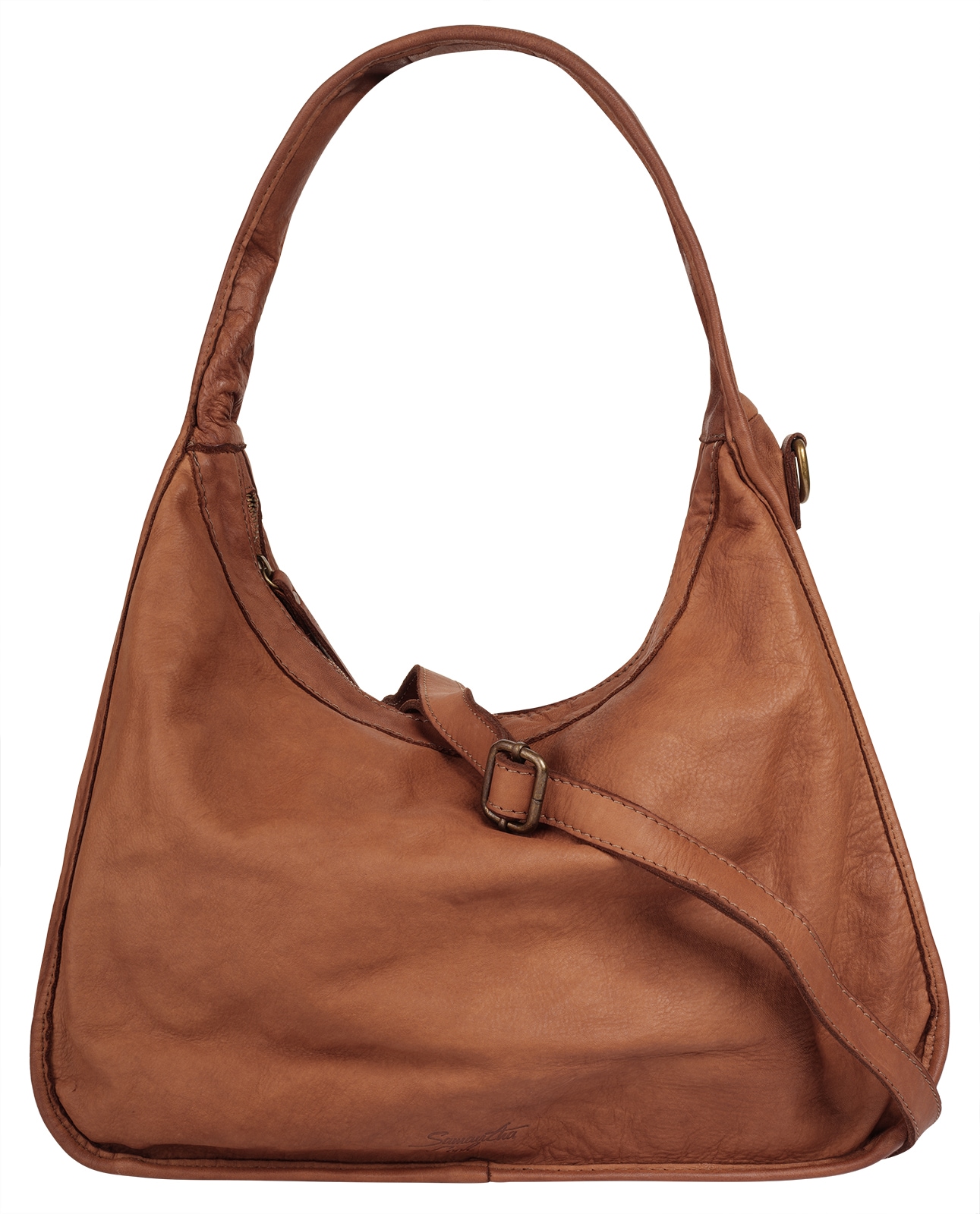 Shopper, echt Leder, Made in Italy, Gr. B/H/T: 40 cm x 30 cm x 13 cm onesize, cognac