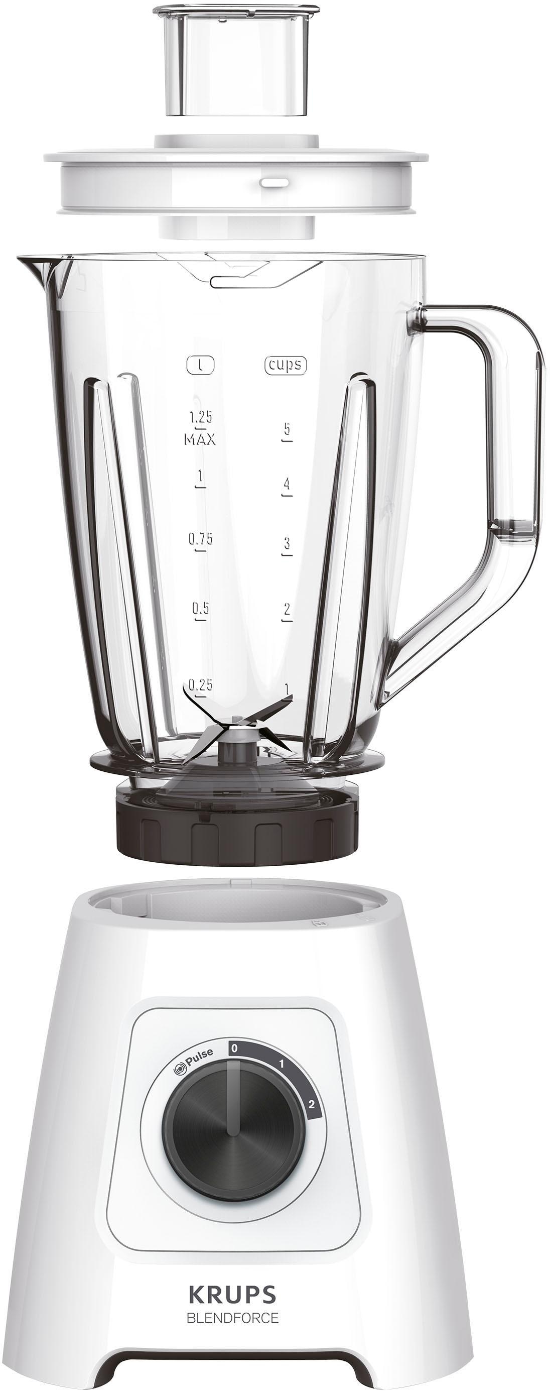 Krups Standmixer »KB4201 Blendforce«, 600 W, 2L Kunststoffbehälter, 4 Messer, 2 Geschwindigkeiten+ Pulse-Funktion