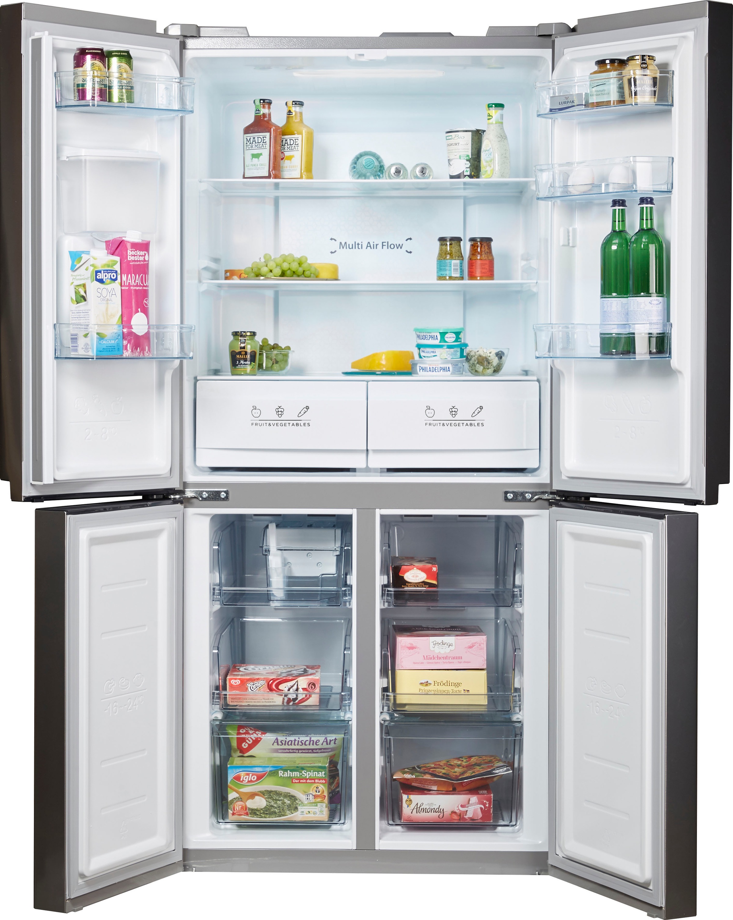 Hanseatic Multi Door »HCD17884EI«, NoFrost, Wasserspender, FreshZone, Urlau günstig online kaufen