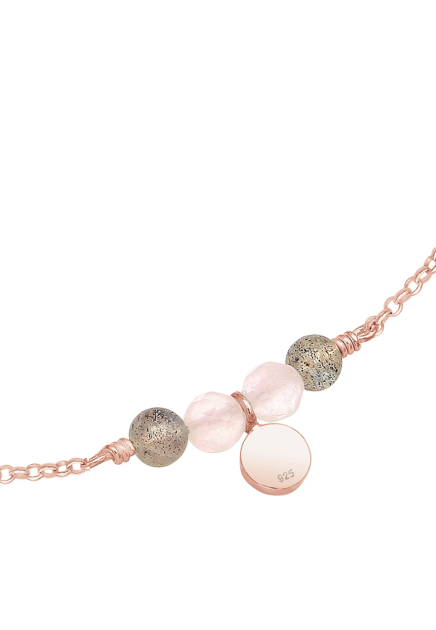 Elli Armband »Erbskette Labradorit Quartz Kugel Bead 925 Silber«