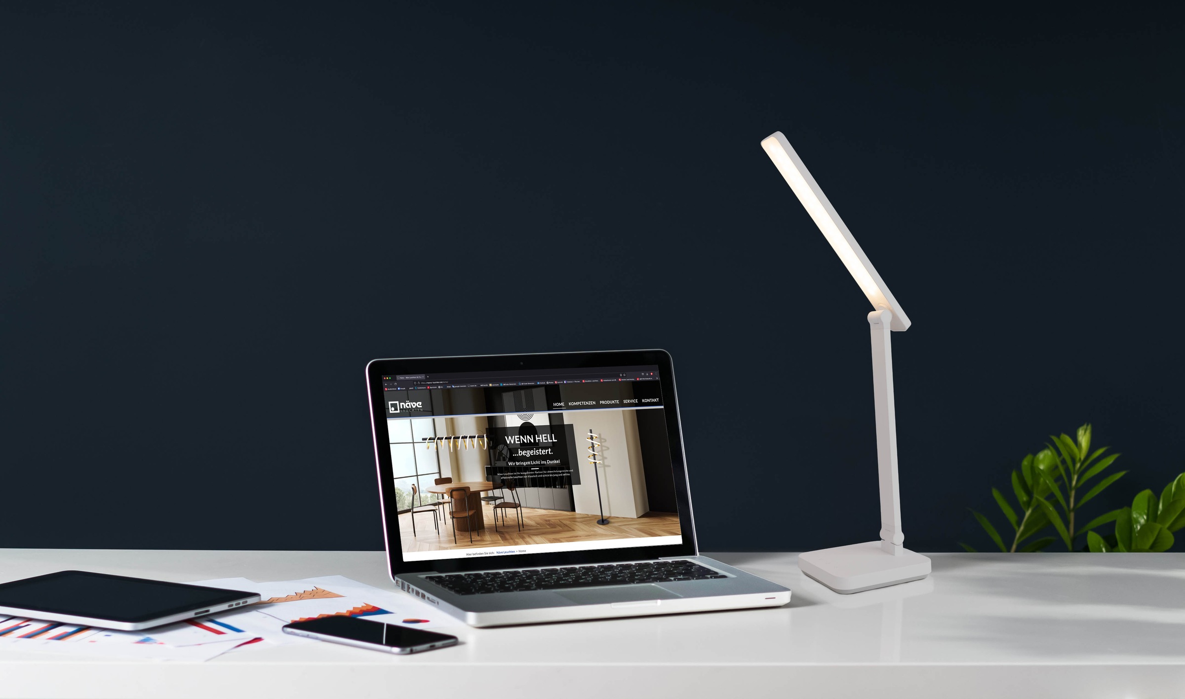 näve Tischleuchte »"MOVER" weiß«, Leuchtmittel LED-Modul   LED fest integri günstig online kaufen