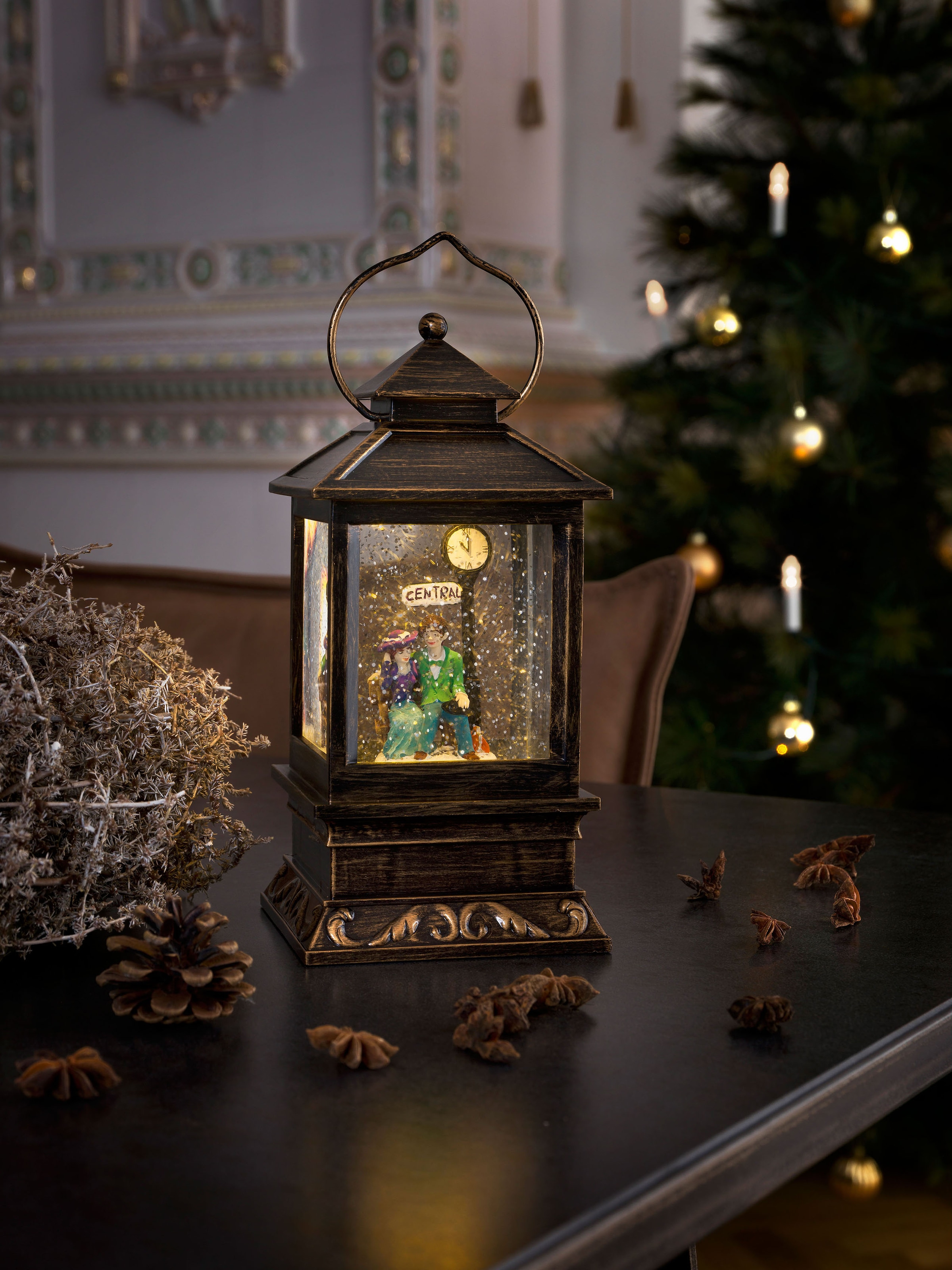 KONSTSMIDE LED Schneelaterne flammig-flammig, 1 Rechnung Pärchen, LED klein Laterne auf bestellen mit »Weihnachtsdeko«