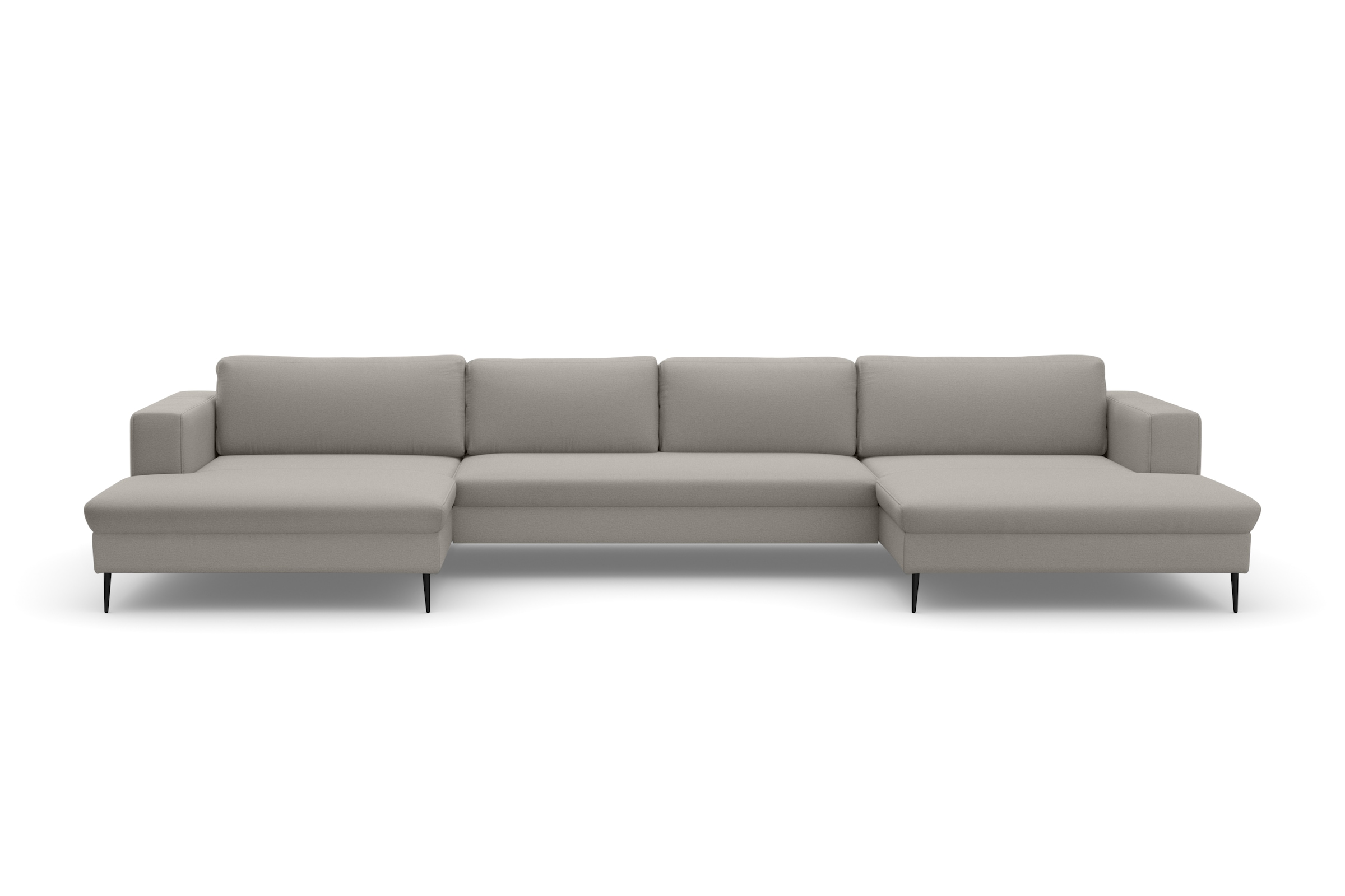 DOMO collection Wohnlandschaft »Modica U-Form«, XXL, in moderner Optik mit, 2 großzügigen Recamieren, auch in Cord