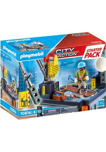 Playmobil® Konstruktions-Spielset »Starter Pack Baustelle mit Seilwinde (70816), City... kaufen