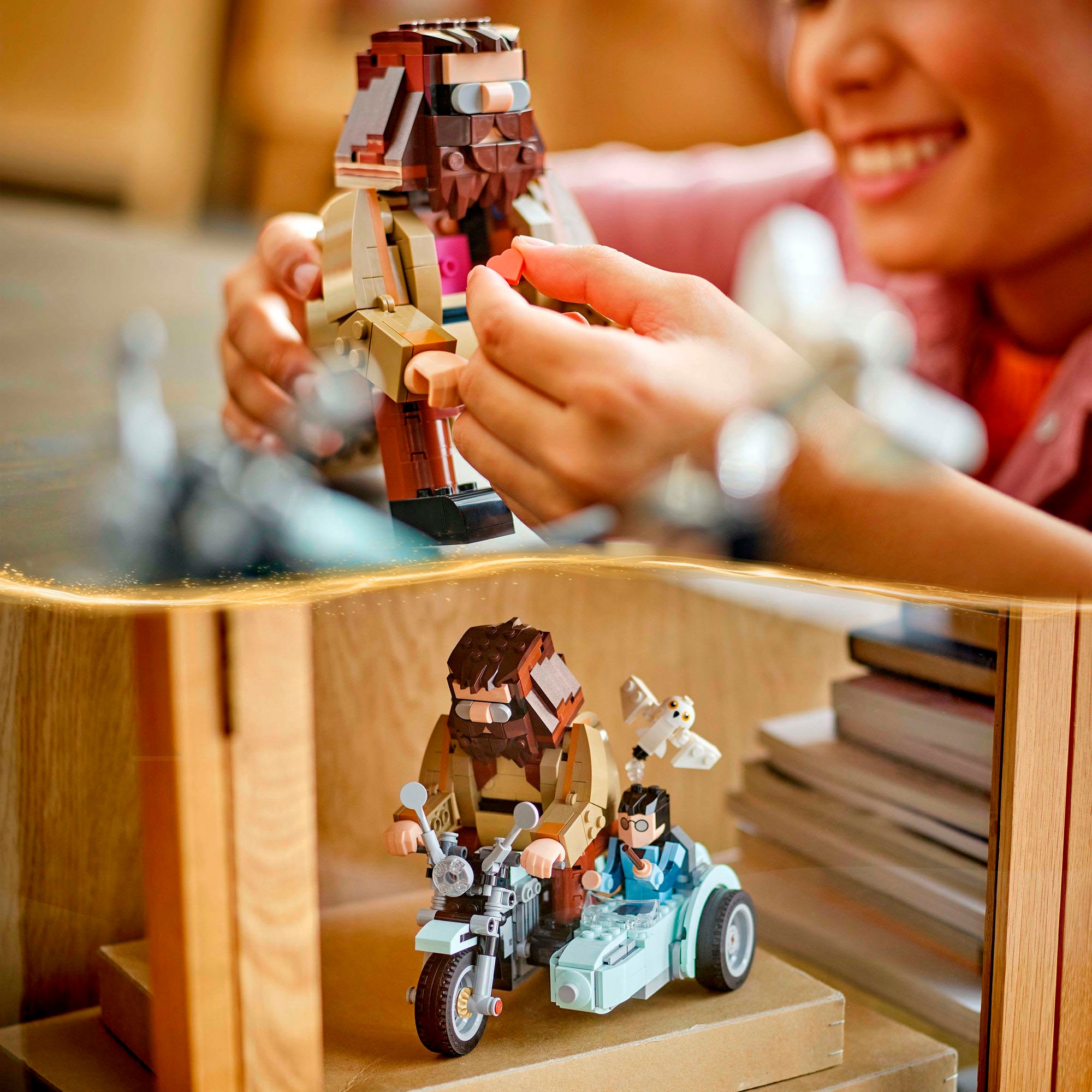 LEGO® Konstruktionsspielsteine »Hagrids und Harrys Motorradtour (76443), LEGO Harry Potter™«, (617 St.), Made in Europe