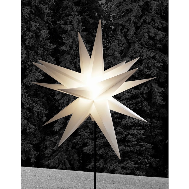 Star-Max LED Stern »Weihnachtsstern, 3D-Optik, Weihnachtsdeko aussen«, mit  Erdspieß auf Rechnung kaufen