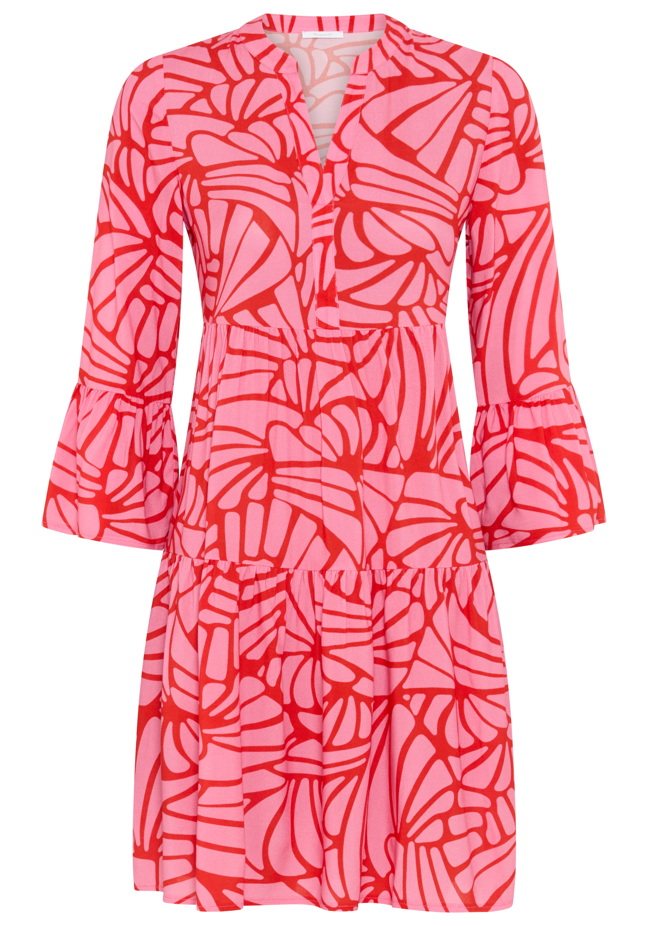 Tamaris Sommerkleid aus Viskose, für Frühling und Sommer, Mini-Länge