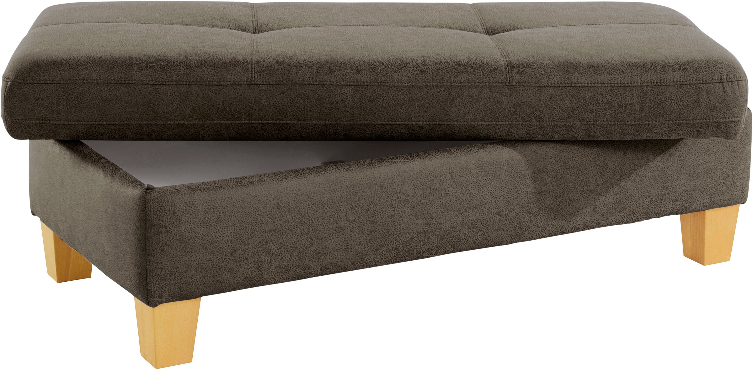 exxpo - sofa fashion Hocker »Enya Bankhocker mit Staufach unter der Sitzfläche«, schöne Detailverarbeitung
