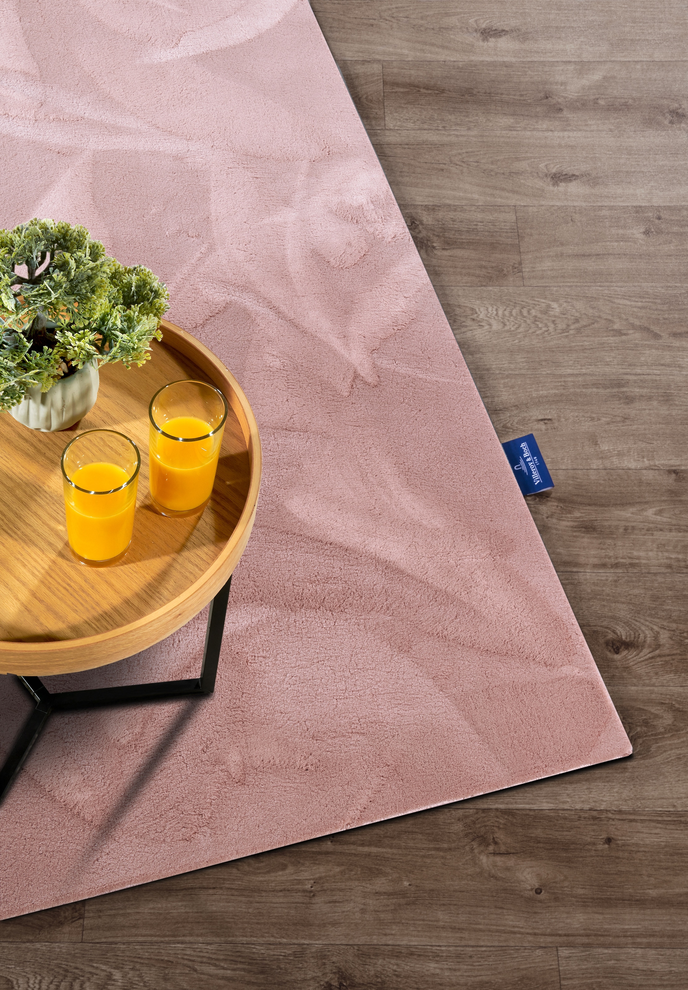 Villeroy & Boch Teppich »Leon«, rechteckig, 15 mm Höhe, Langflor, Shaggy, uni, flauschig weich, glänzend, Kaninchenfell Haptik