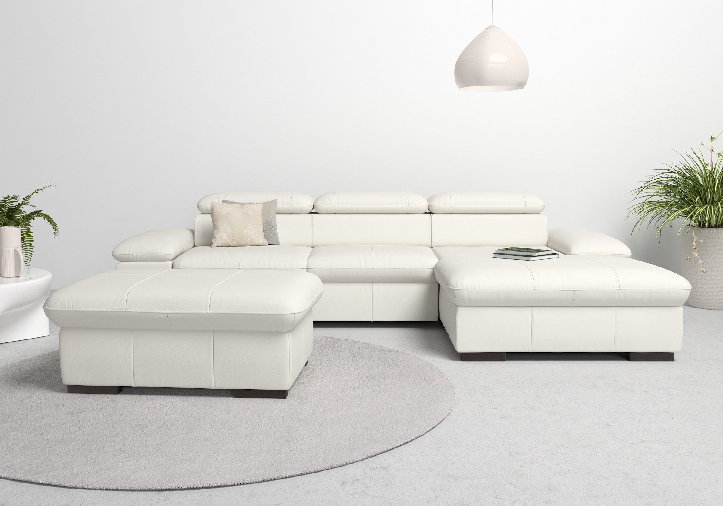 Home affaire Ecksofa »Alberto L-Form«, mit Kopfteilverstellung, wahlweise mit Bettfunktion